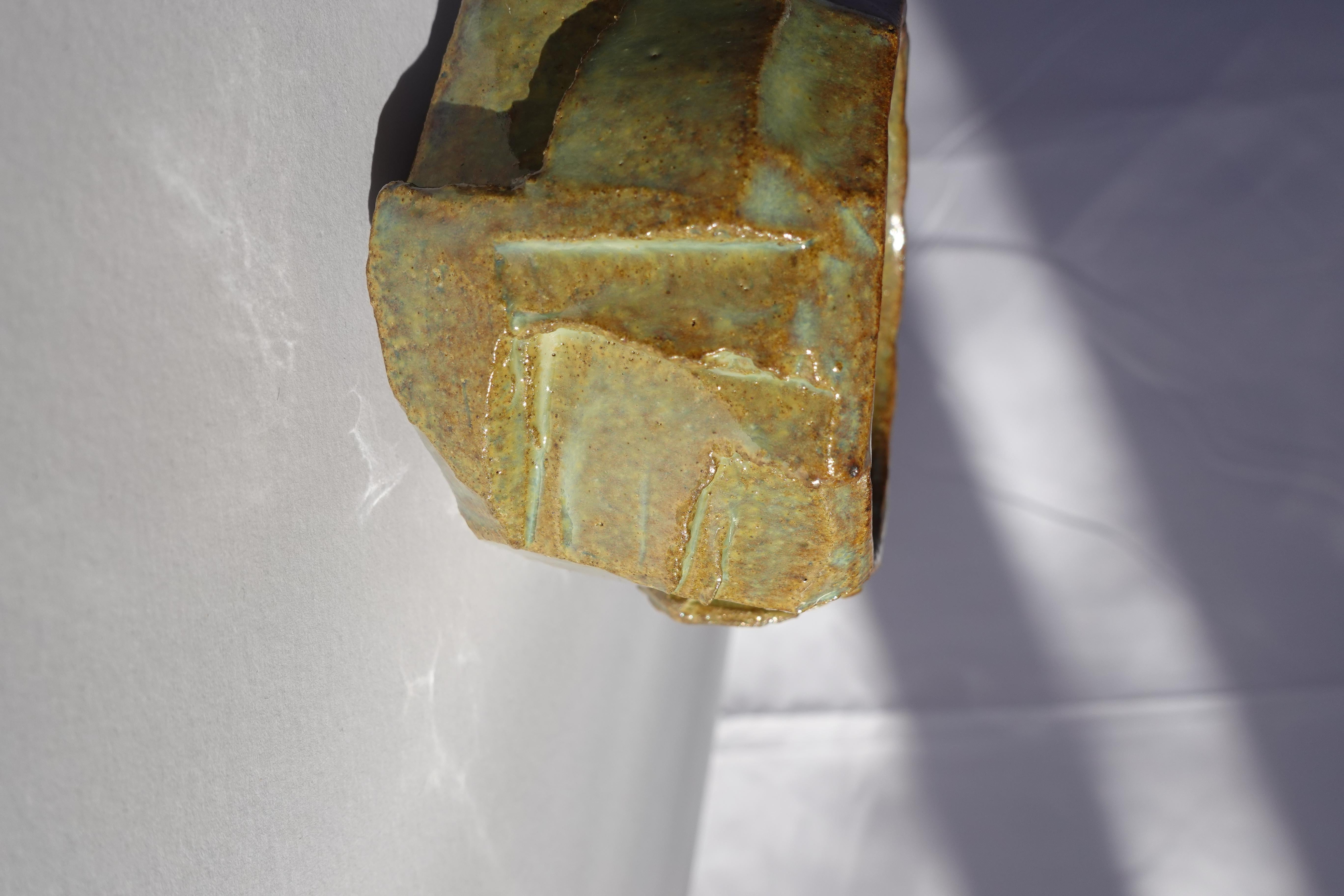 Coupe sculptée Kurinuki par Audrey Vo Van - Grès - Wabi-Sabi en vente 9