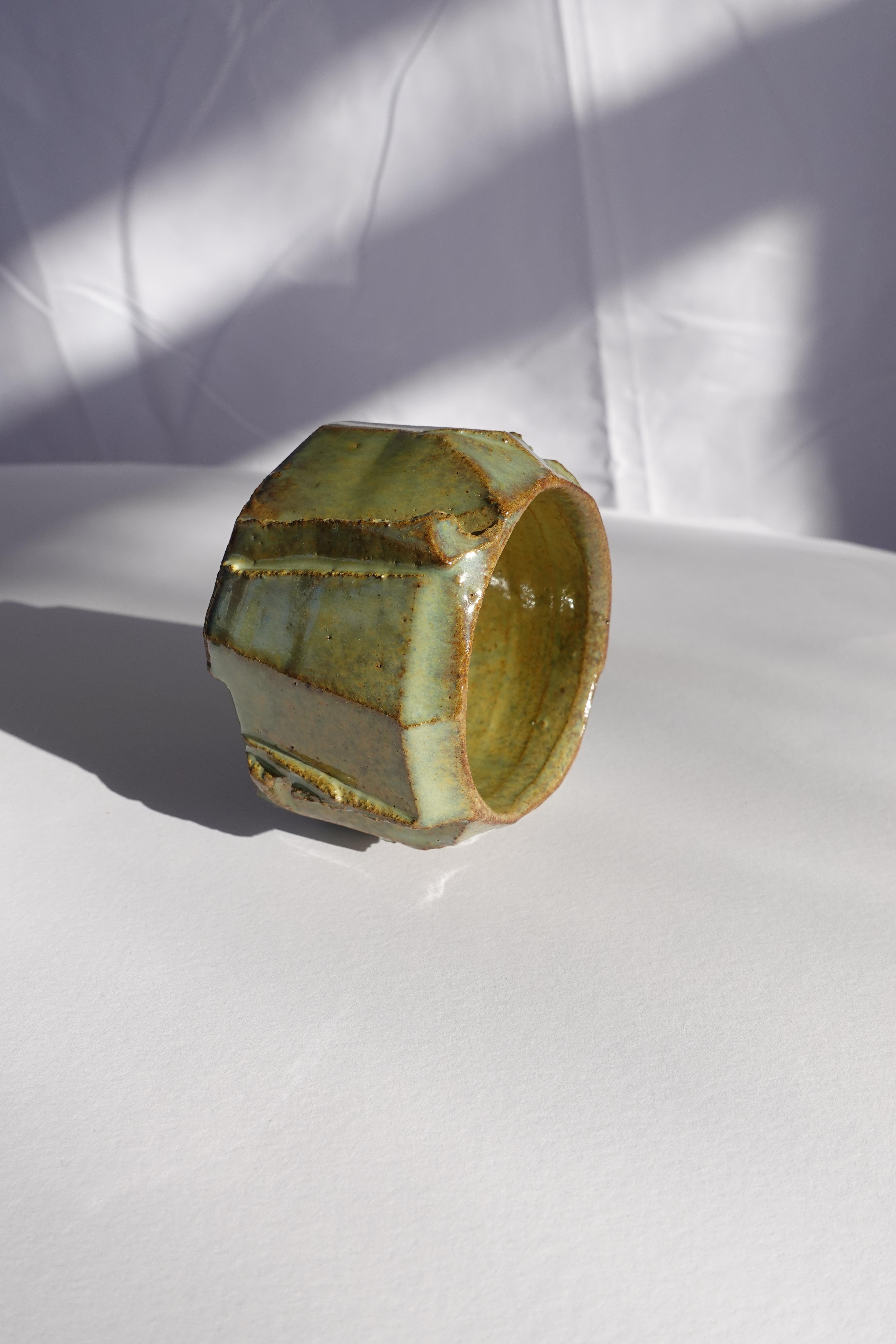 Coupe sculptée Kurinuki par Audrey Vo Van - Grès - Wabi-Sabi en vente 10