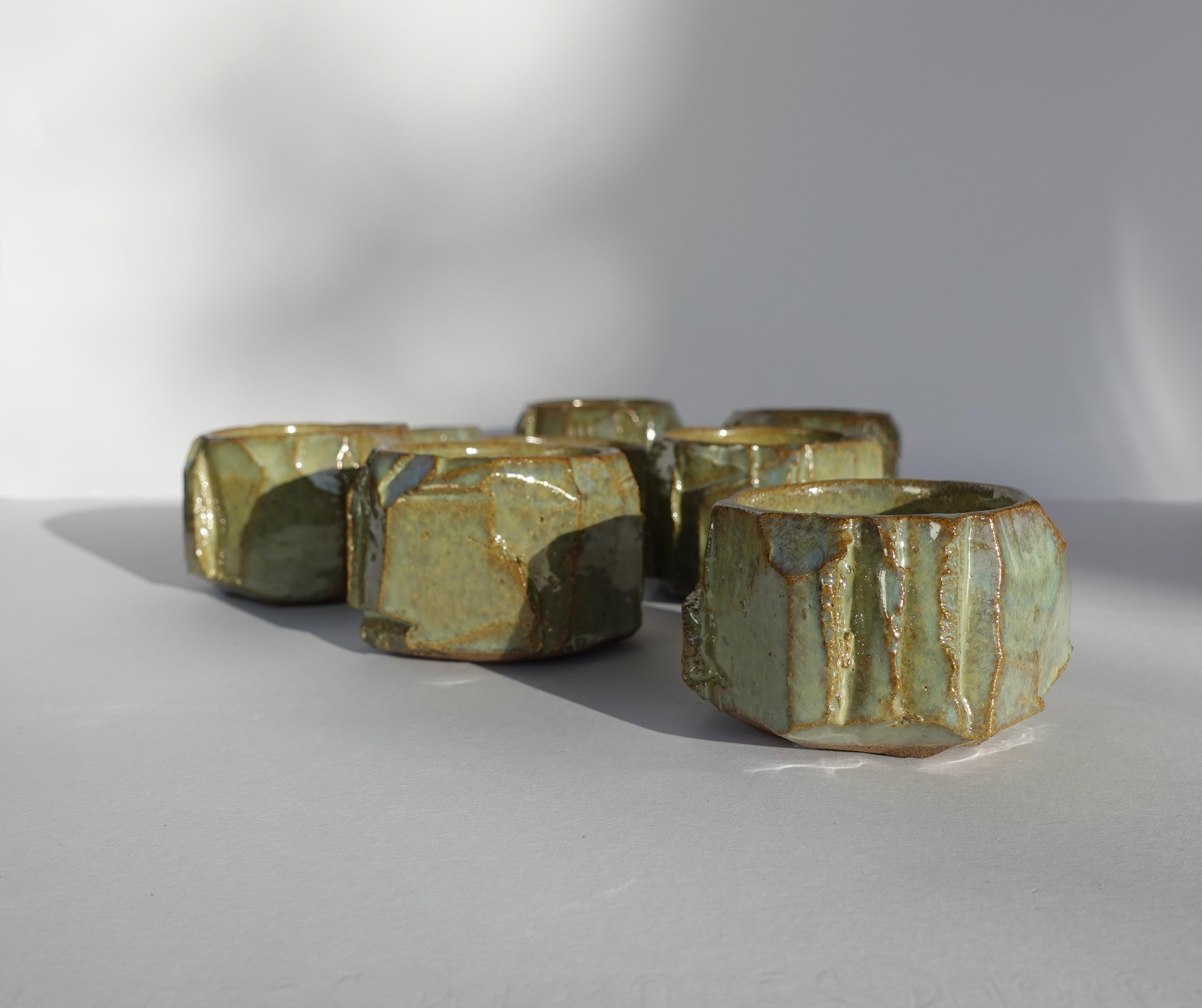 Coupe sculptée Kurinuki par Audrey Vo Van - Grès - Wabi-Sabi en vente 11