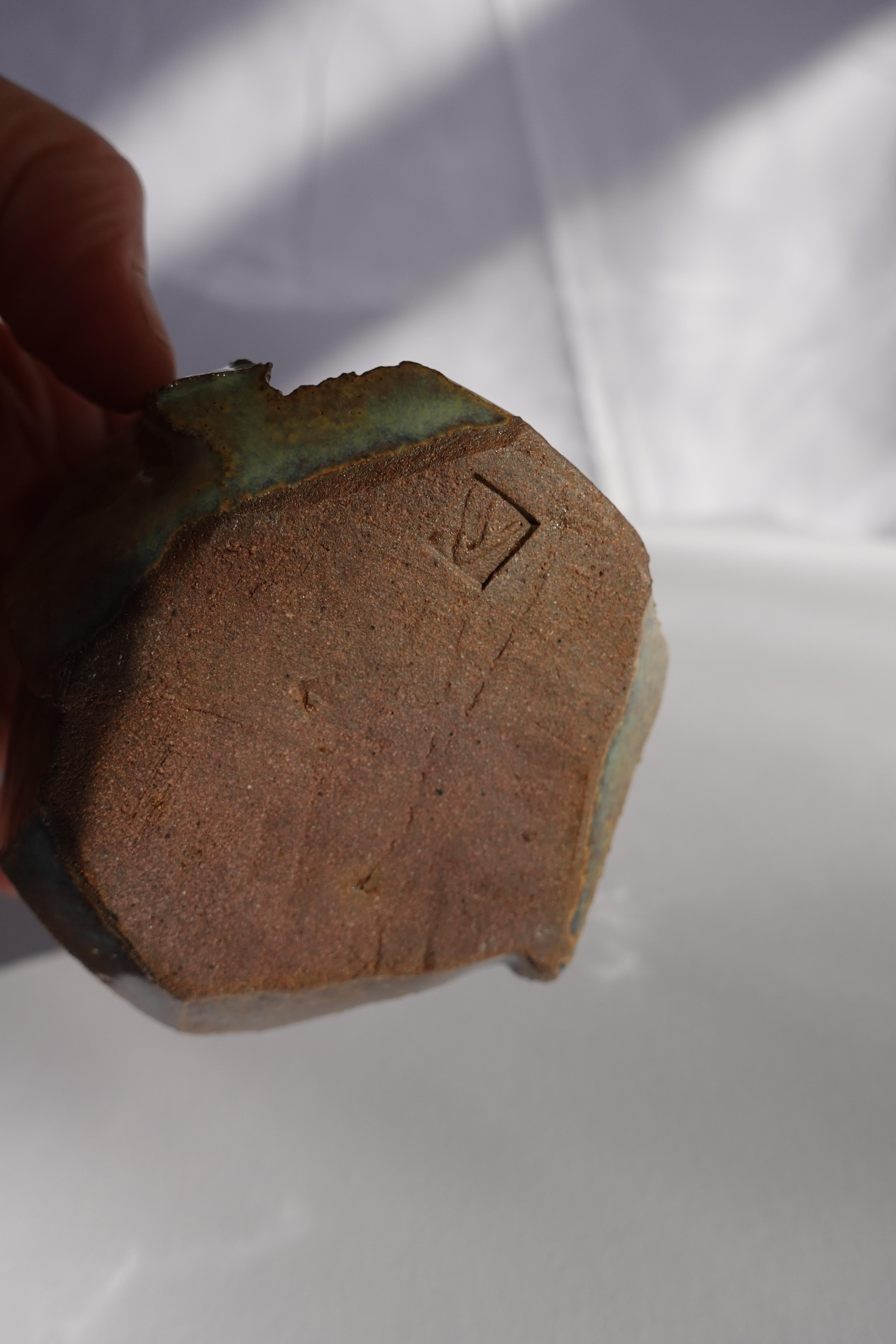 Coupe sculptée Kurinuki par Audrey Vo Van - Grès - Wabi-Sabi en vente 11