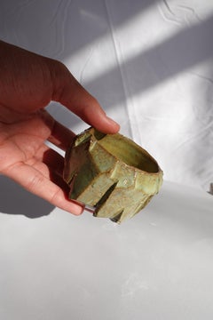 Kurinuki Carved Coffee Cup by Audrey Vo Van – Stoneware - Wabi-Sabi