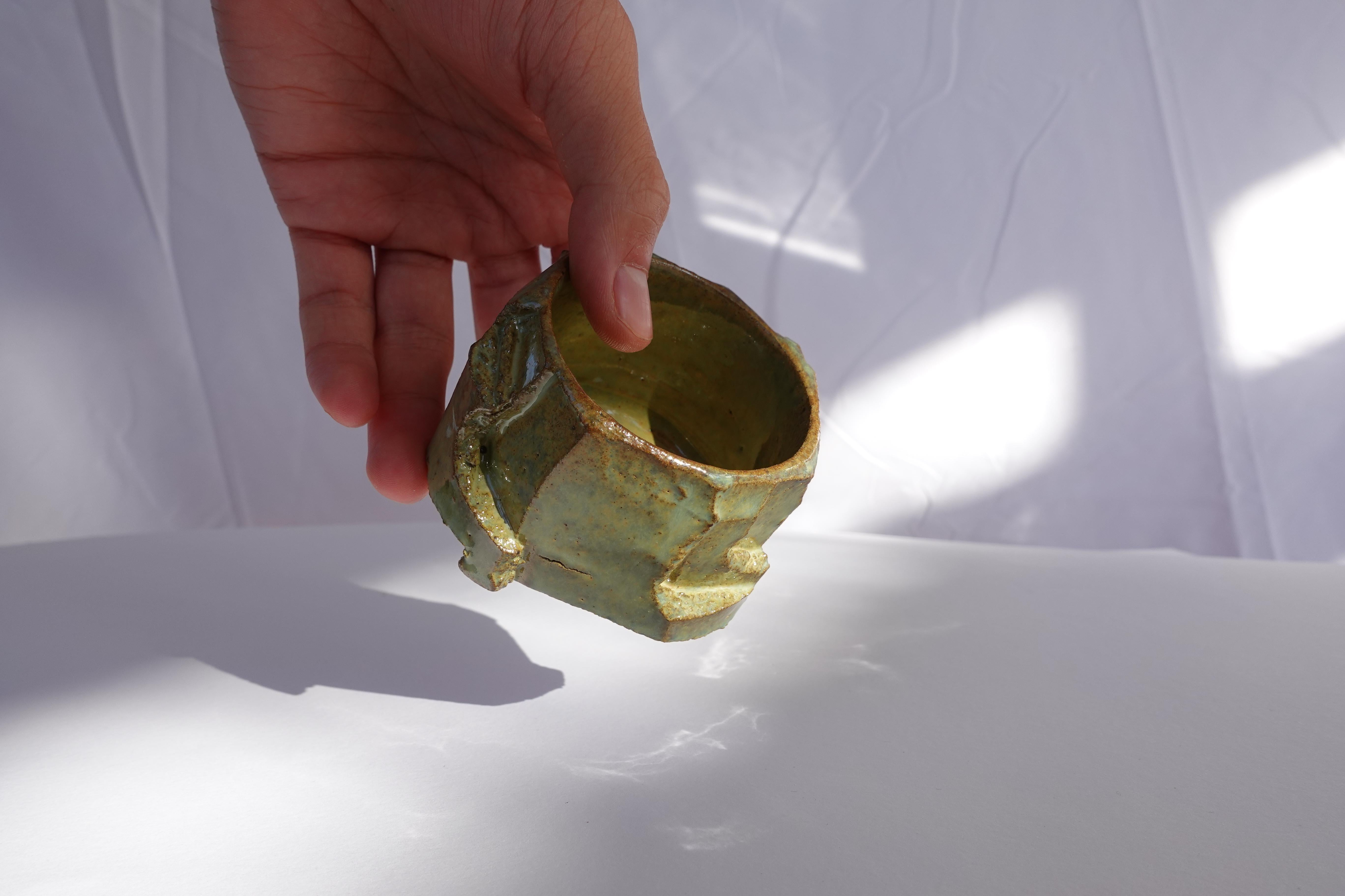 Coupe sculptée Kurinuki par Audrey Vo Van - Grès - Wabi-Sabi en vente 1