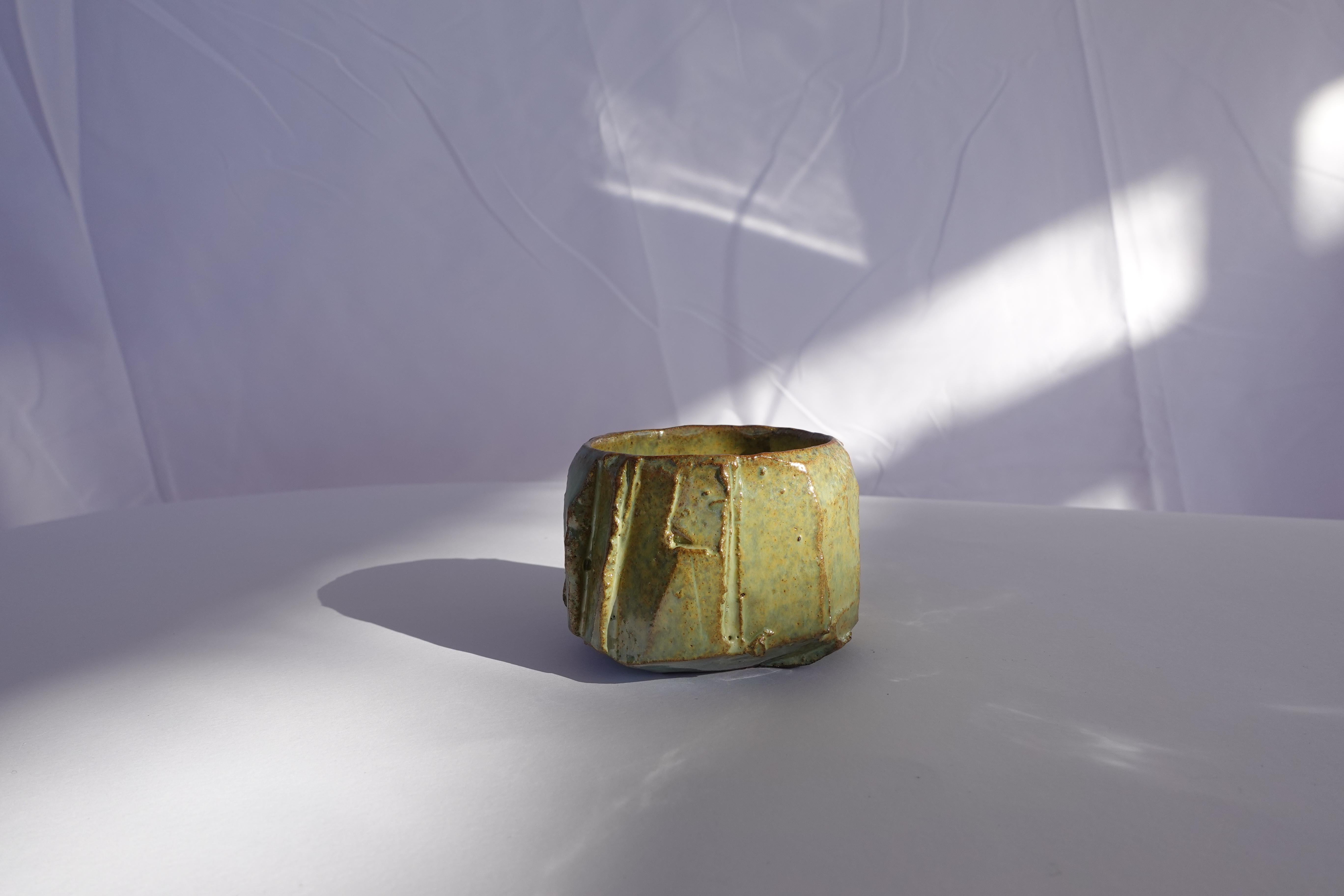 Coupe sculptée Kurinuki par Audrey Vo Van - Grès - Wabi-Sabi en vente 1