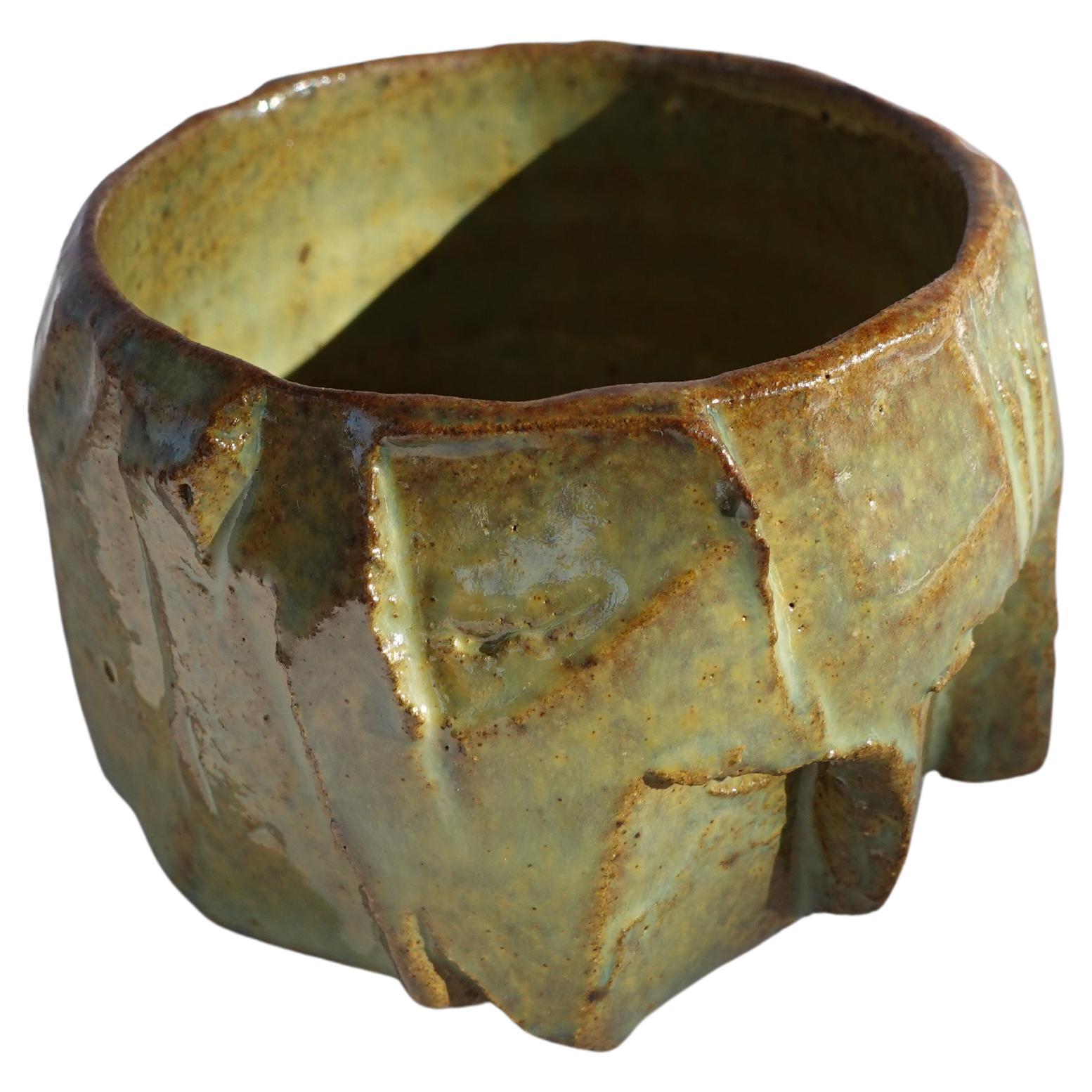 Coupe sculptée Kurinuki par Audrey Vo Van - Grès - Wabi-Sabi