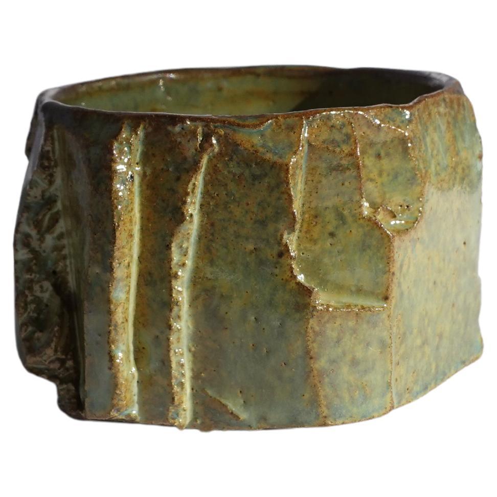 Coupe sculptée Kurinuki par Audrey Vo Van - Grès - Wabi-Sabi en vente