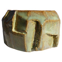 Coupe sculptée Kurinuki par Audrey Vo Van - Grès - Wabi-Sabi