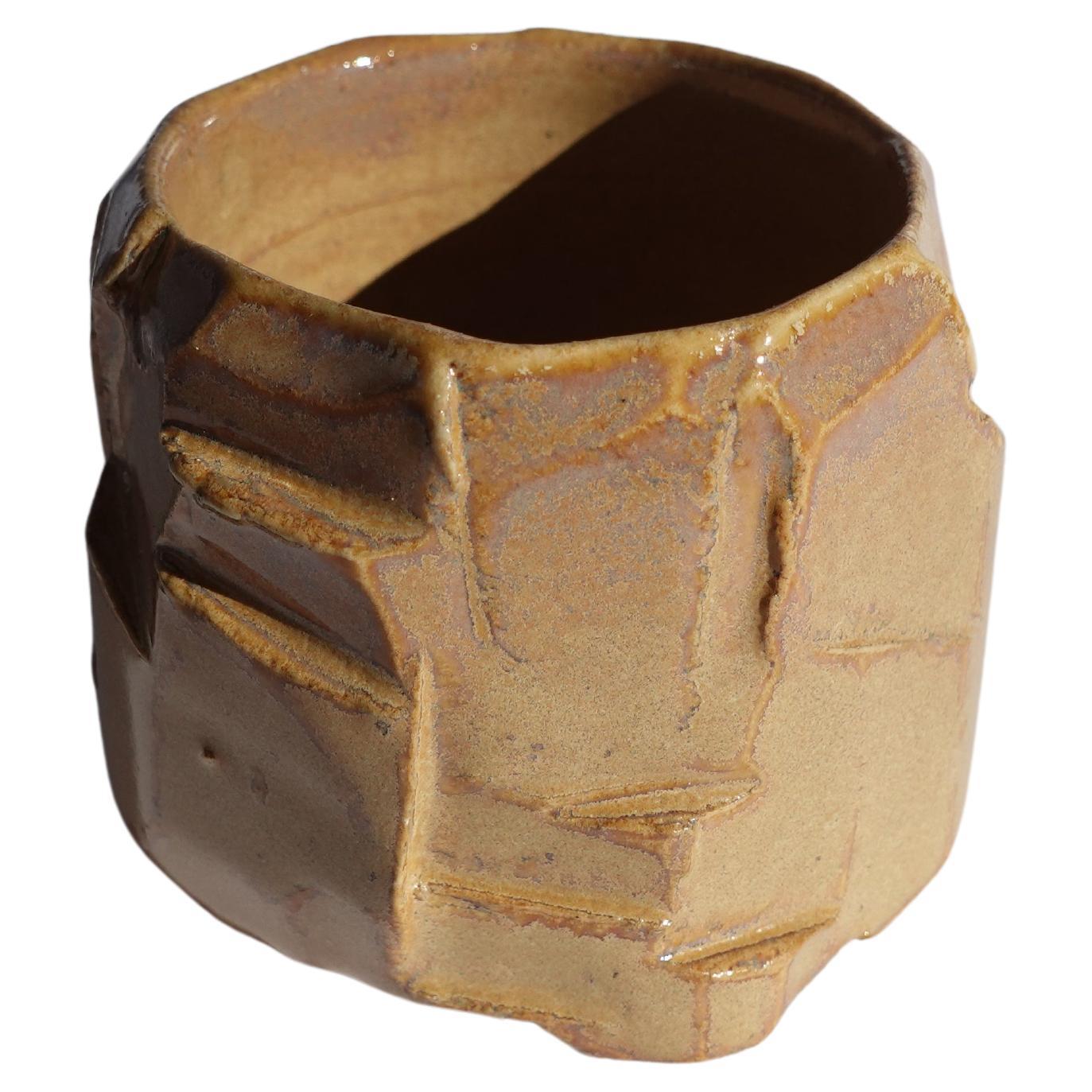 Coupe sculptée Kurinuki par Audrey Vo Van - Grès - Wabi-Sabi