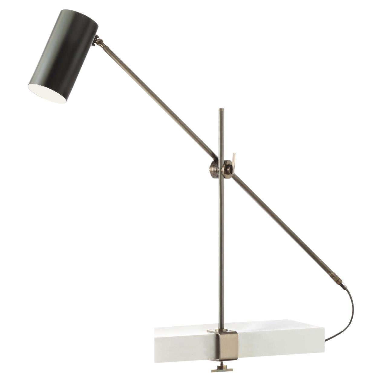 Kursa Clip-on Desk Lamp in Brass