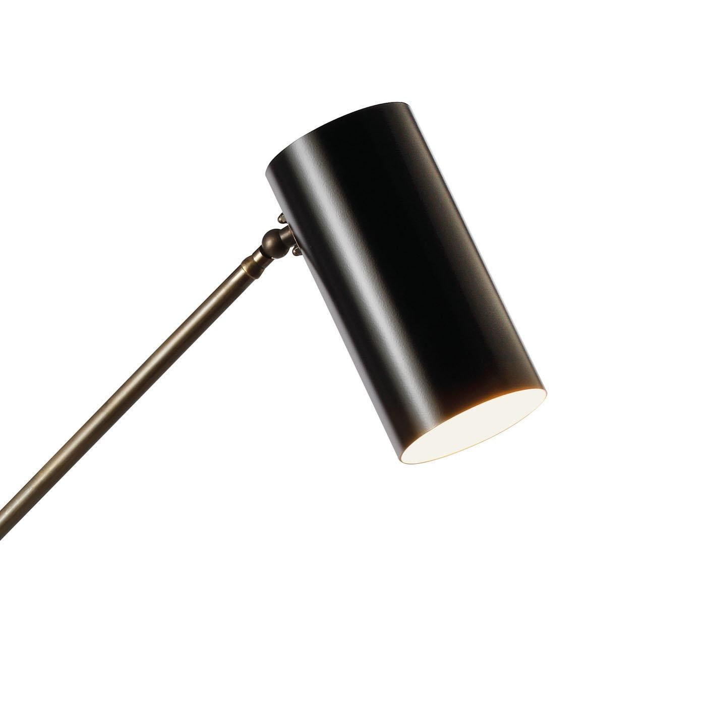 Italian Kursa Desk Lamp in Bronzed Brass For Sale