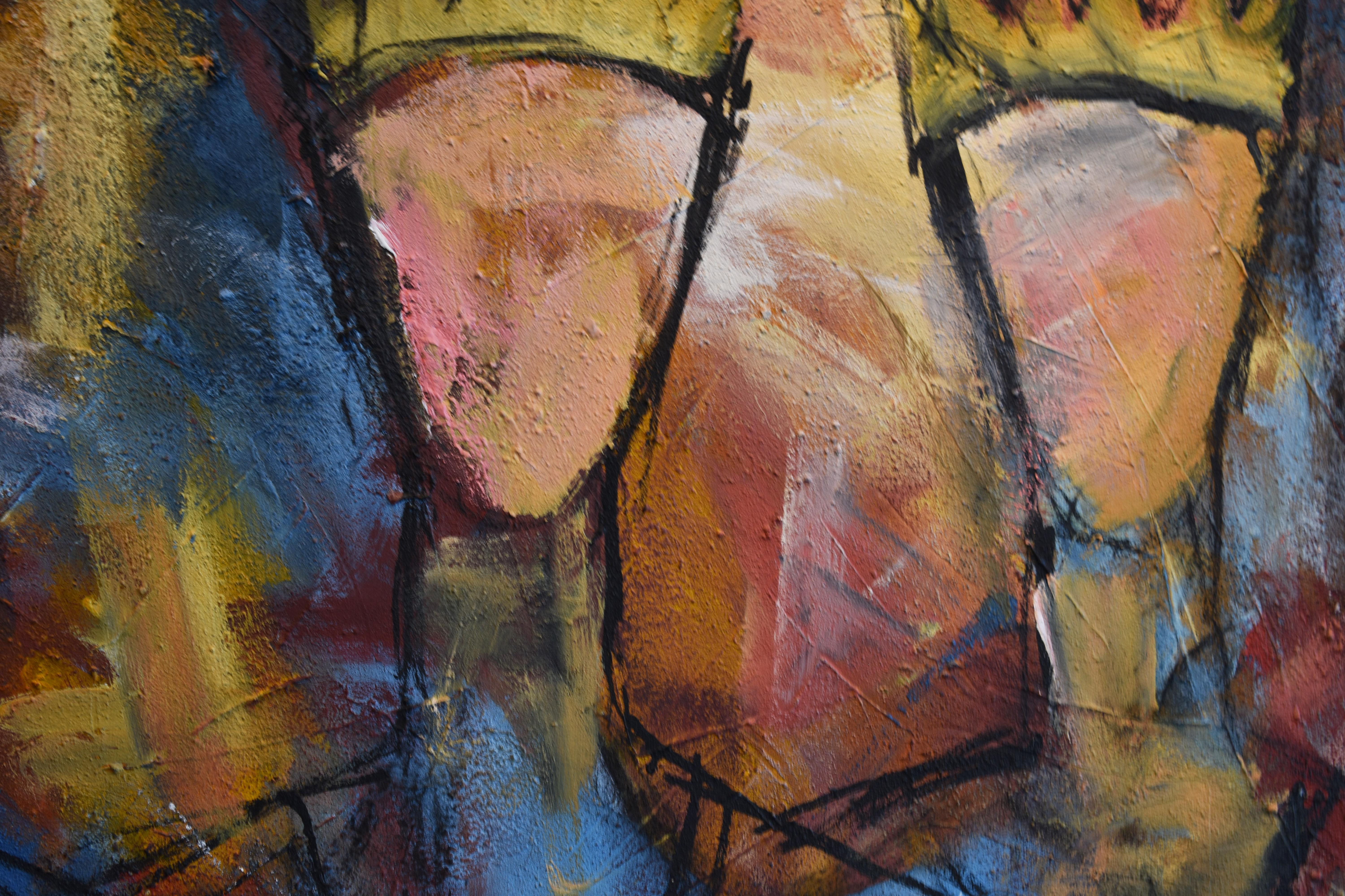 Réunion des Rois Mages - Expressionnisme abstrait Painting par Kurt ADAM Arnold