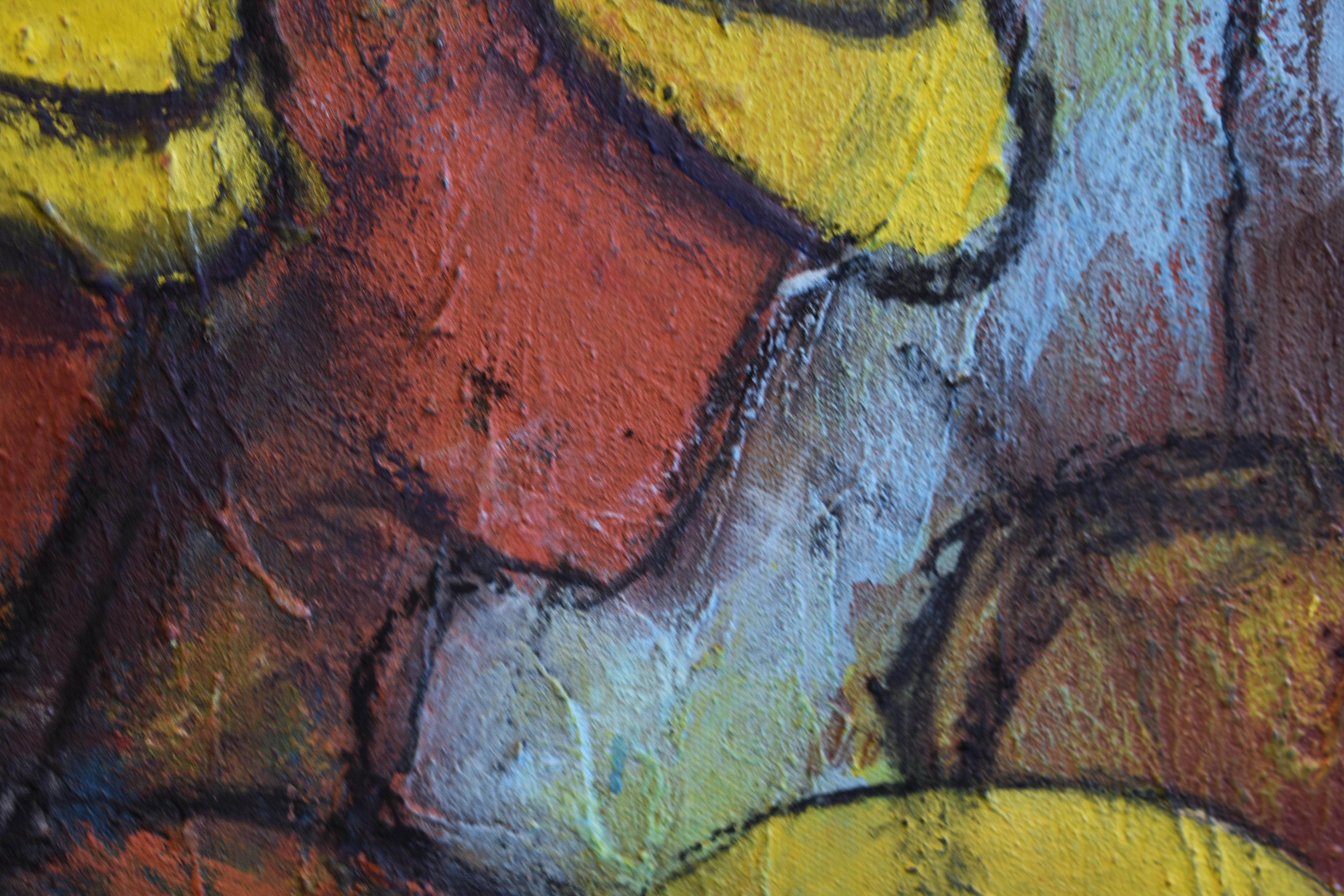 Tre con CAP giallo - Painting Espressionismo astratto di Kurt ADAM Arnold