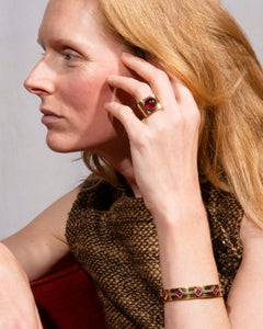 Kurt Aepli for Trudel Tourmaline and Gold Ring