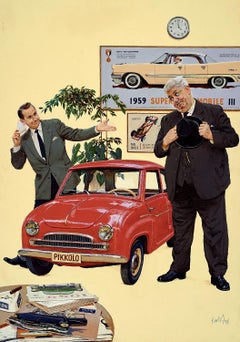 Sembrava più grande nella brochure - Illustrazione originale della copertina della rivista