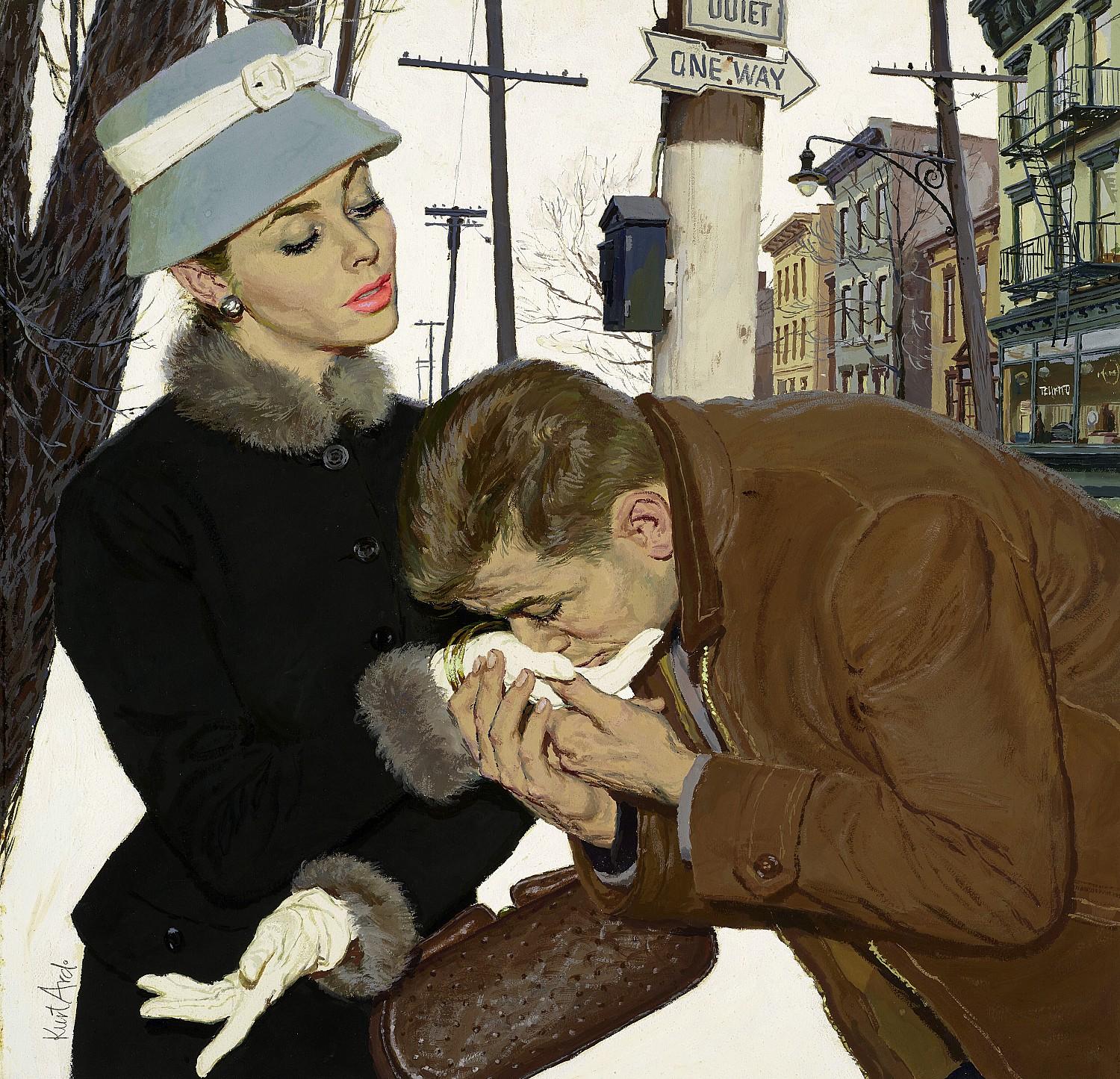 Kurt Ard Figurative Painting - "Whatever my other shortcomings..." - Illustration for The Saturday Evening Post