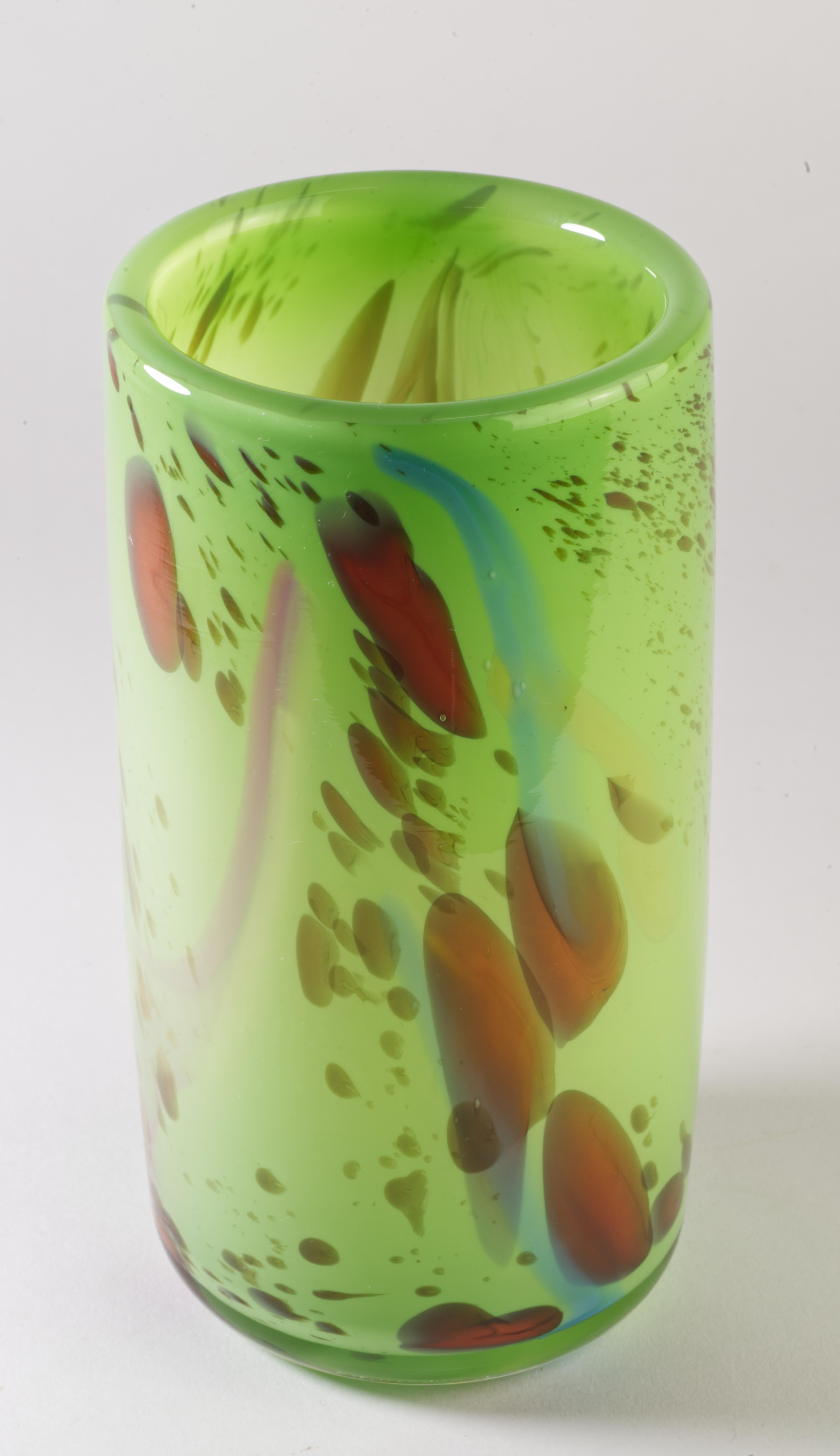 Kurt Carlson Zylindervase, New Yorker Art Studio-Glas, Kurt Carlson im Zustand „Gut“ im Angebot in Clifton Springs, NY