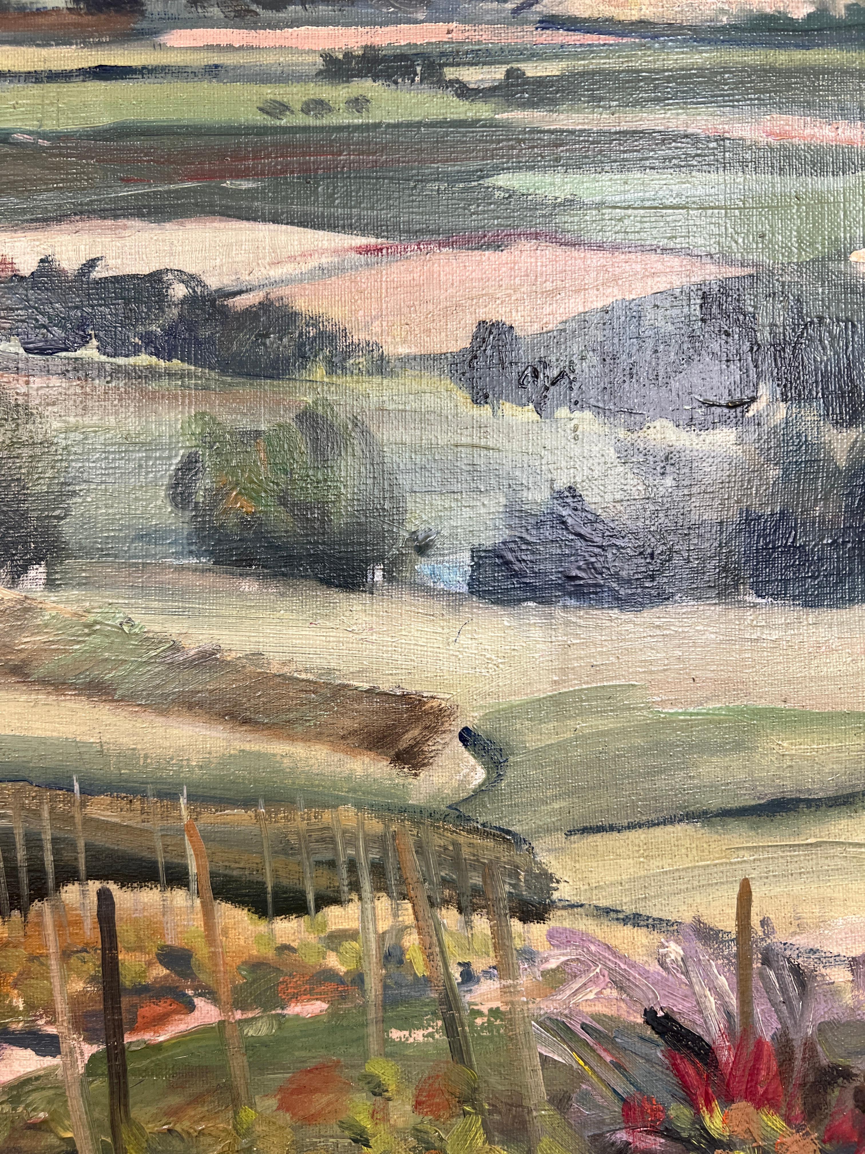 Die Aussicht vom Gemüsegarten auf die Genfer Landschaft und den Salève im Angebot 3
