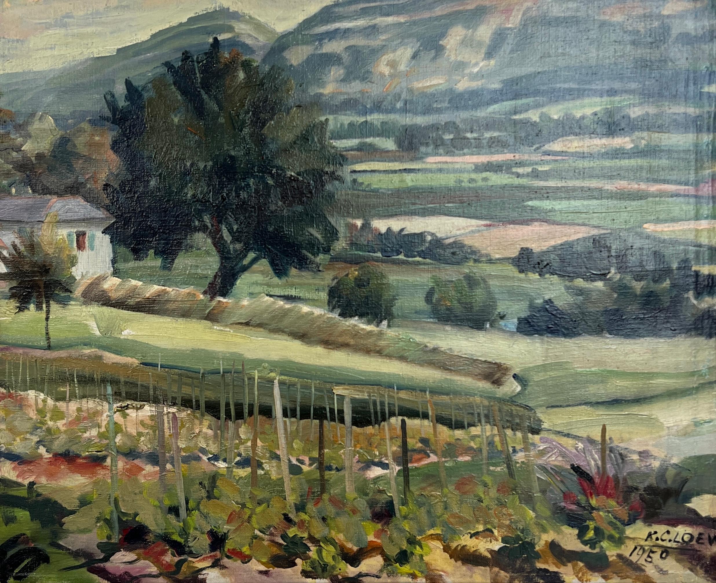Depuis le potager, vue sur la campagne genevoise et le Salève