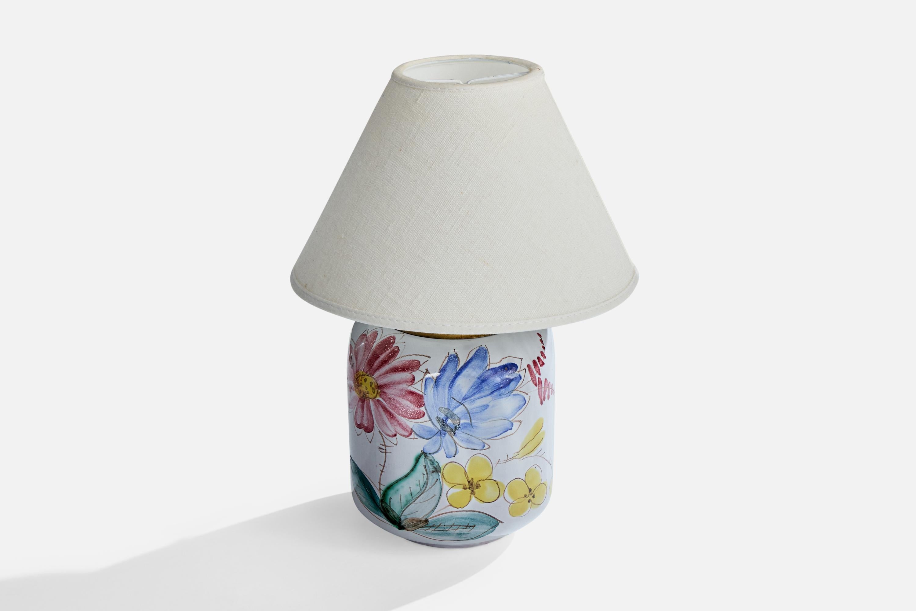 Kurt Ekholm, Lámpara de mesa, cerámica, latón, Finlandia, años 40 Escandinavo moderno en venta