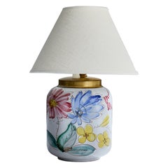 Kurt Ekholm, Table Lamp, Ceramic, Brass, Finland, 1940s