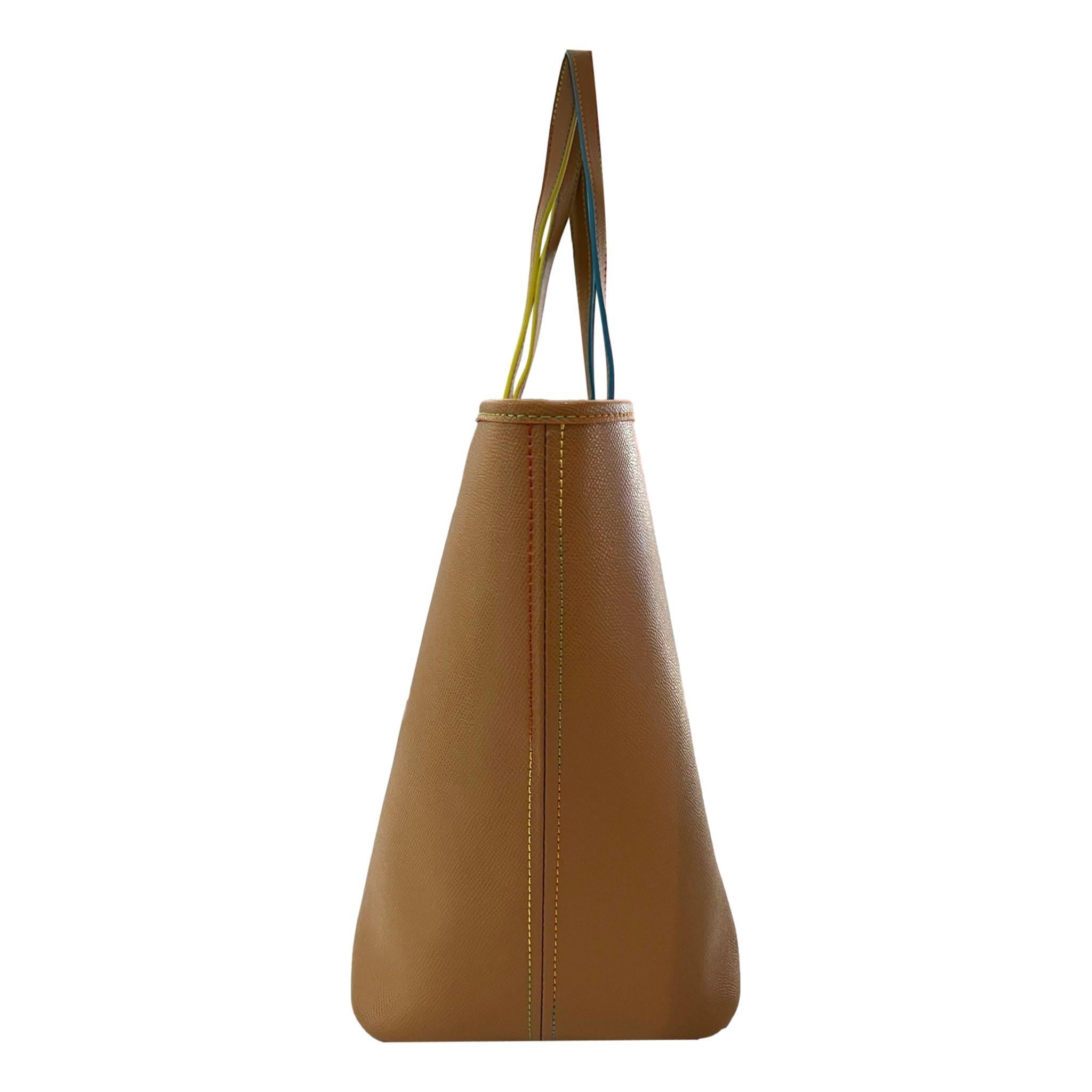 Women's Kurt Geiger Richmond Eagle Leather Shopper Bag With Rainbow Stitching