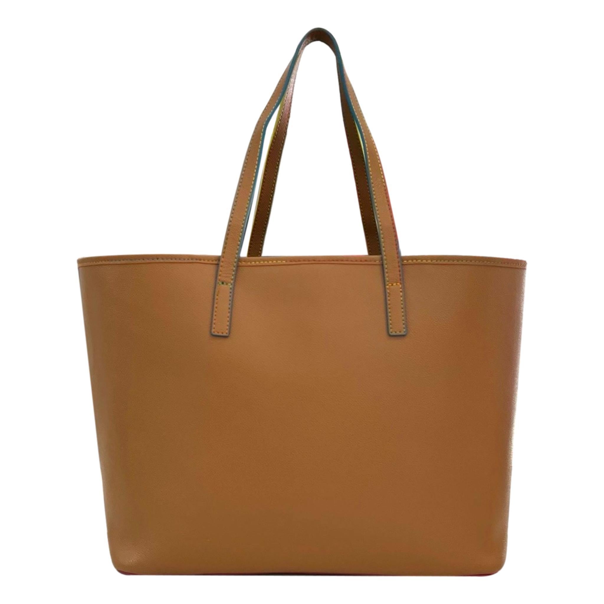 Kurt Geiger Richmond Eagle Leather Shopper Bag With Rainbow Stitching 1