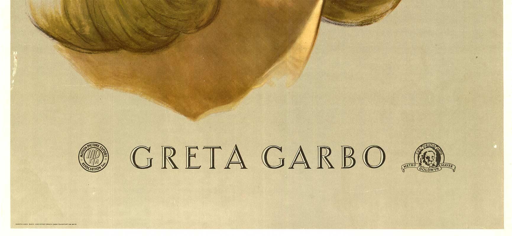Affiche lithographique originale de la personnalité de Greta Garbo  Les plus belles - Réalisme américain Print par Kurt Glombig