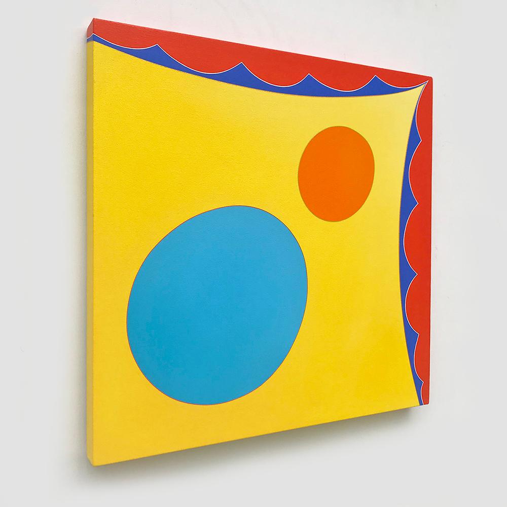 Gemälde „Gold Dust Bebop“ – Hartkante, Farb Bombe, kühn, abstrakt – Painting von Kurt Herrmann