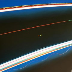 Quadro "Gazza Ultrasonica" - Astratto, nero, arancione, blu, giallo, bianco