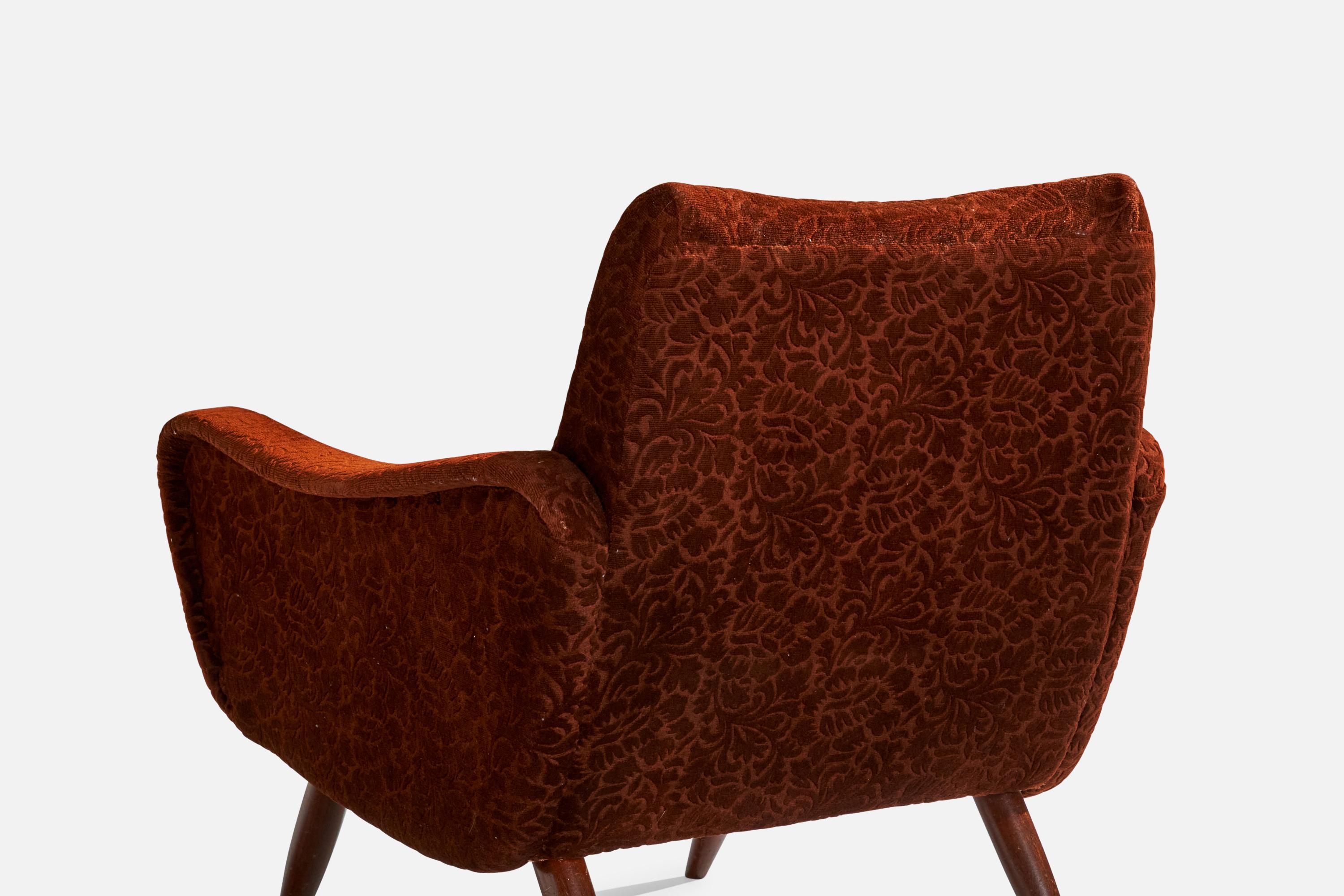 Kurt Hvitsjö, Lounge-Stühle, Holz, Stoff, Finnland, 1950er Jahre im Angebot 5