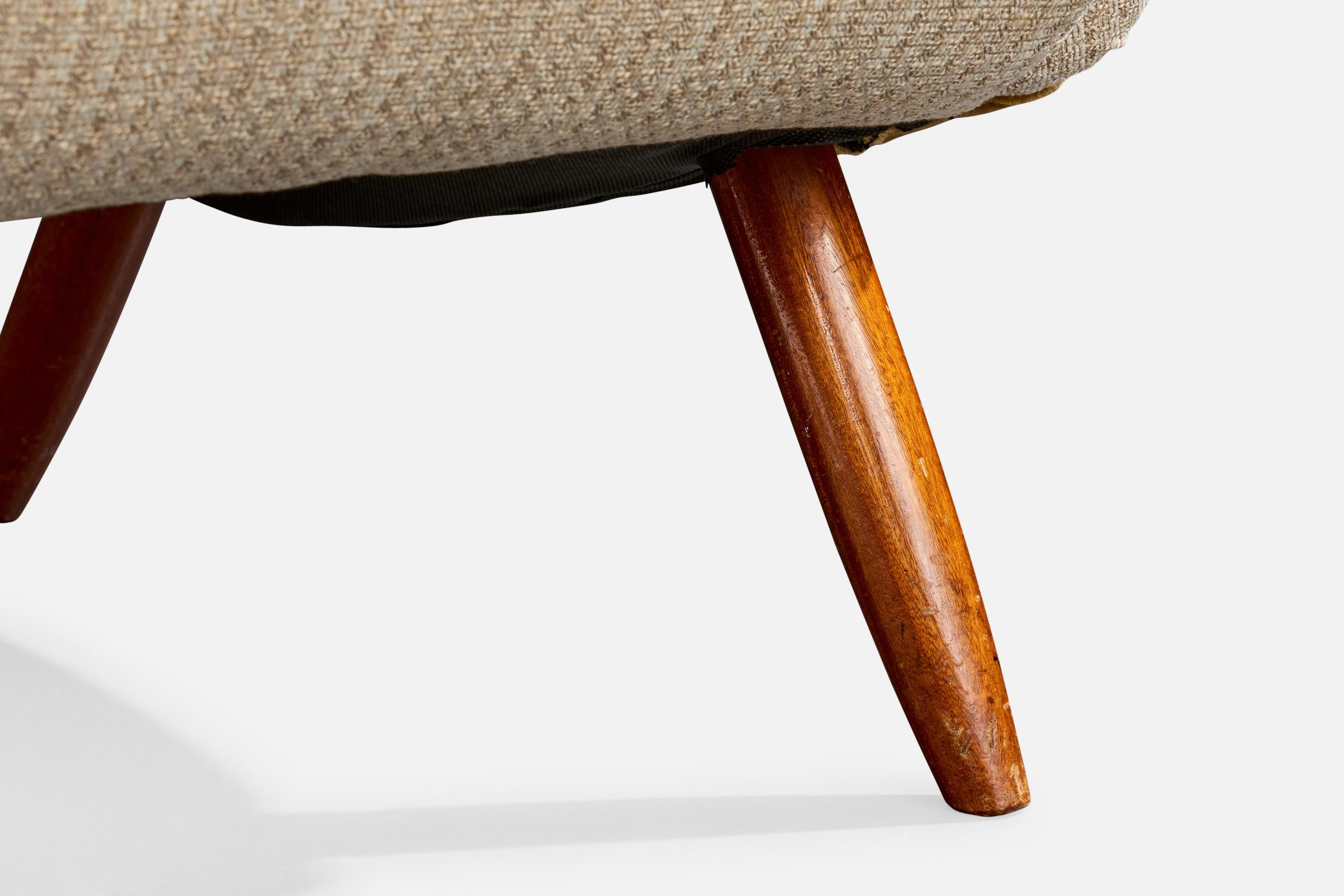 Kurt Hvitsjö, Lounge-Stühle, Holz, Stoff, Finnland, 1950er Jahre im Angebot 7