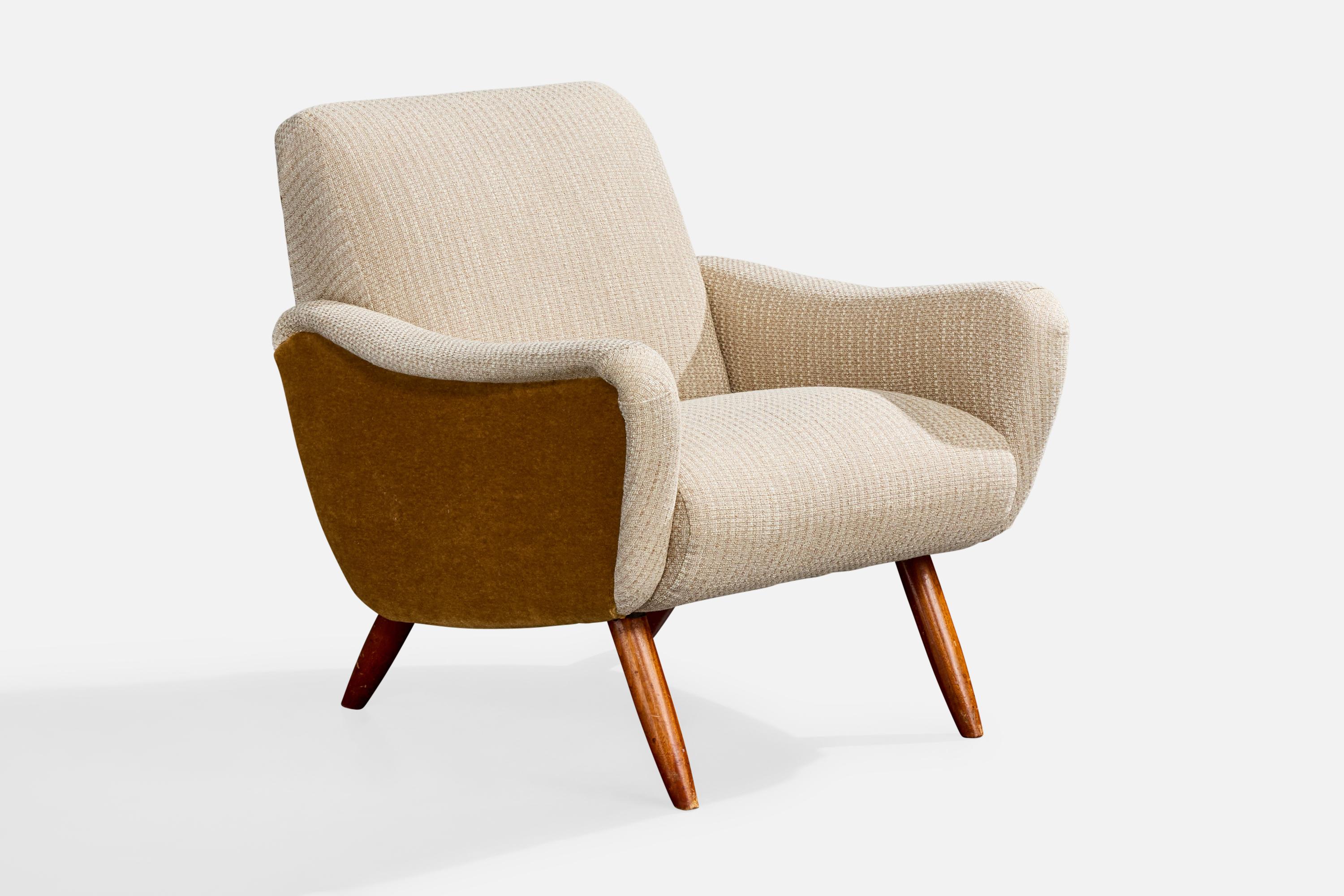 Kurt Hvitsjö, Lounge-Stühle, Holz, Stoff, Finnland, 1950er Jahre im Zustand „Gut“ im Angebot in High Point, NC