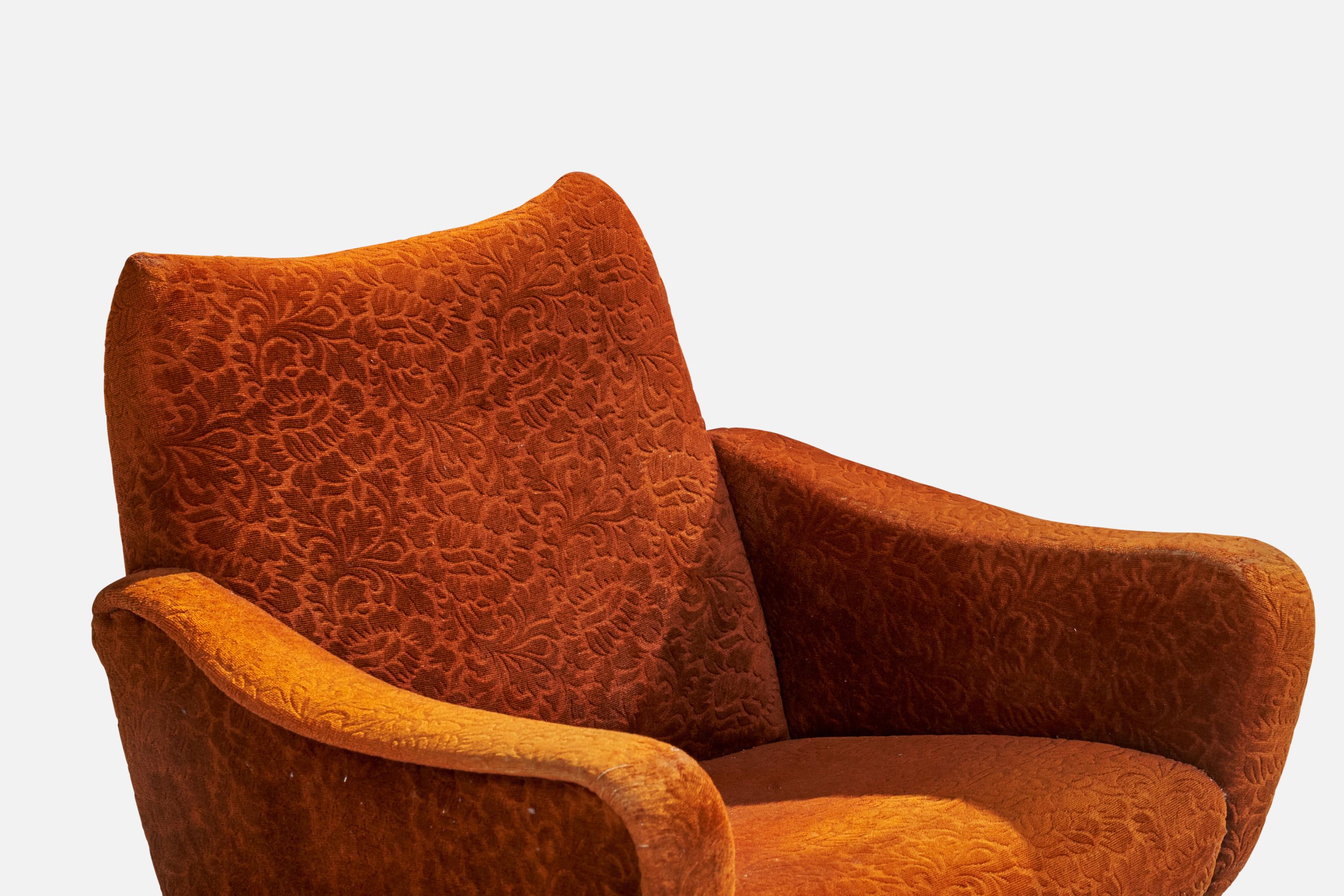 Mid-20th Century Kurt Hvitsjö, Lounge Chairs, Wood, Fabric, Finland, 1950s For Sale