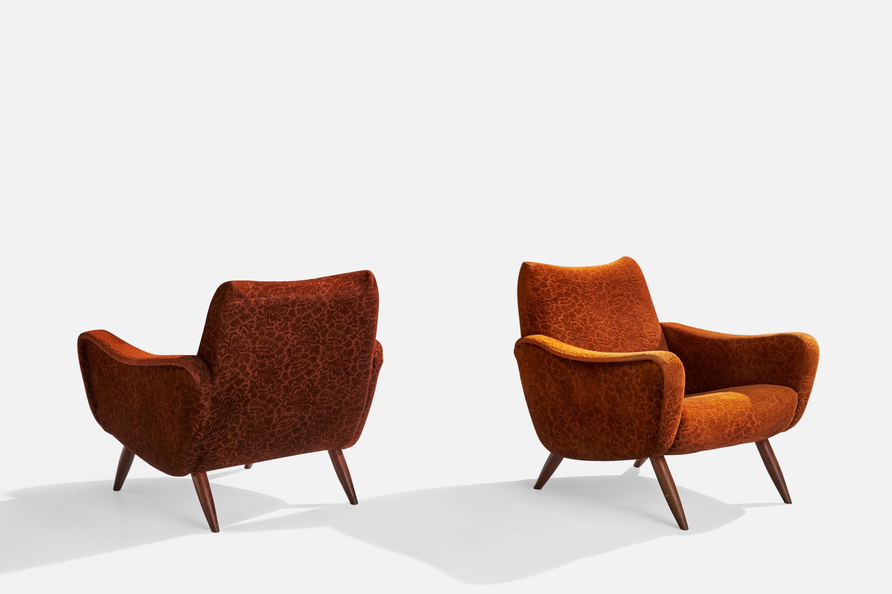 Kurt Hvitsjö, Lounge Chairs, Wood, Fabric, Finland, 1950s For Sale 3