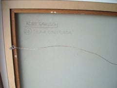 Kurt Larisch, Abstract Acrylic Painting on Canvas, Signed, Dated, Title in Back