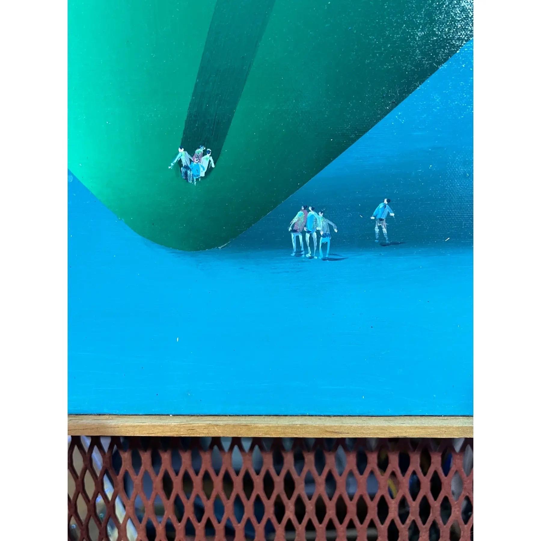 Kurt Larisch Surrealistisches Ölgemälde auf Leinwand, um 1960 (amerikanisch) im Angebot