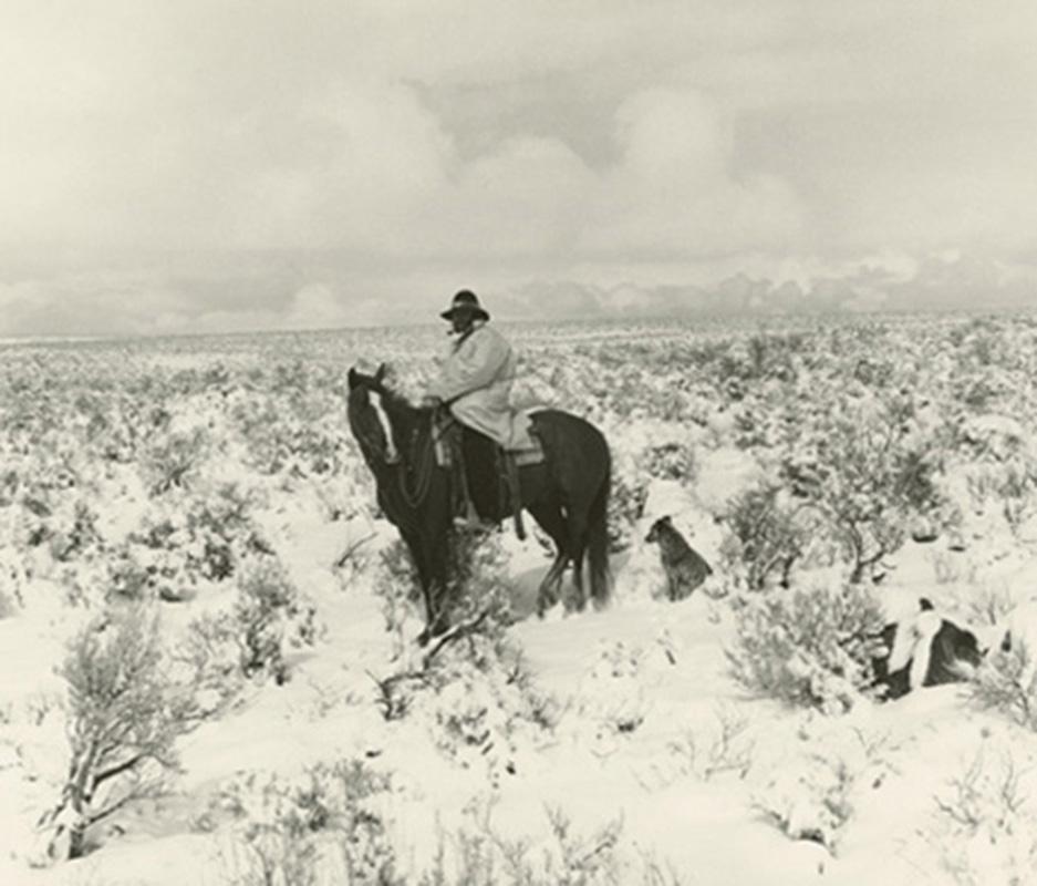 Kurt Markus Black and White Photograph - John Aquiso, Big Springs Ranch, Bruneau, Idaho