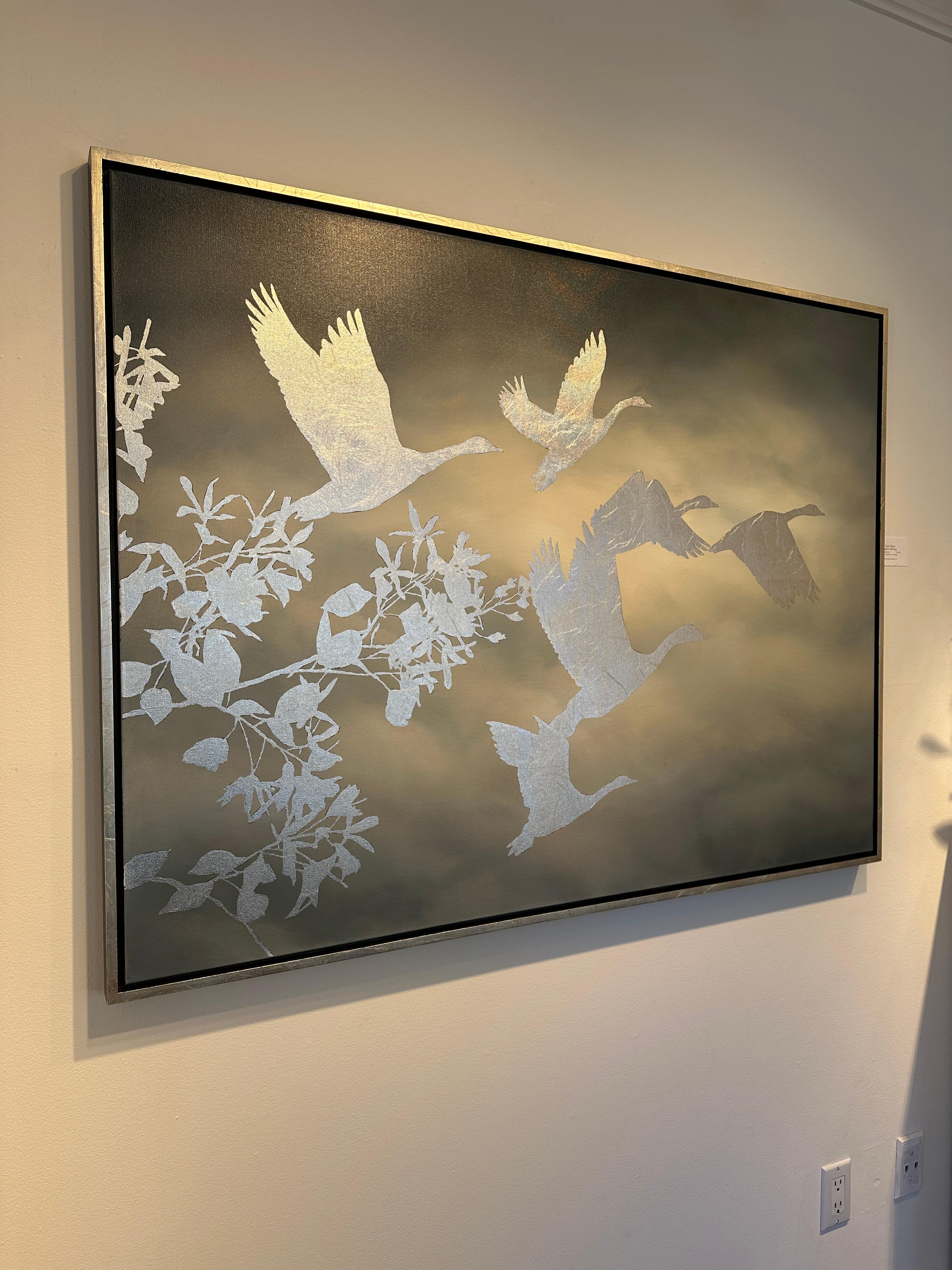 Flight in Morning - Contemporary Painting by Kurt Meer