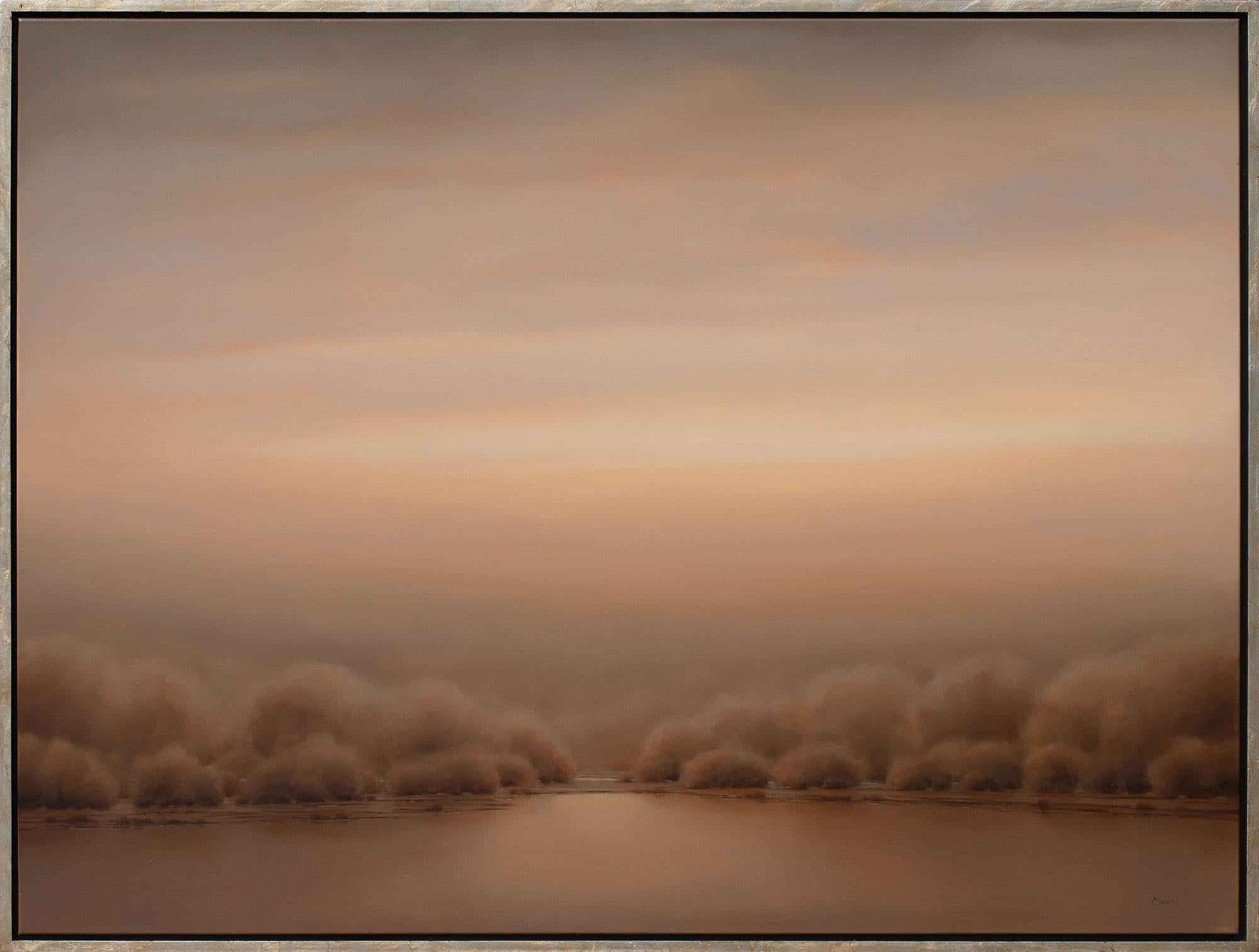 Kurt Meer Landscape Painting - Still River Evening