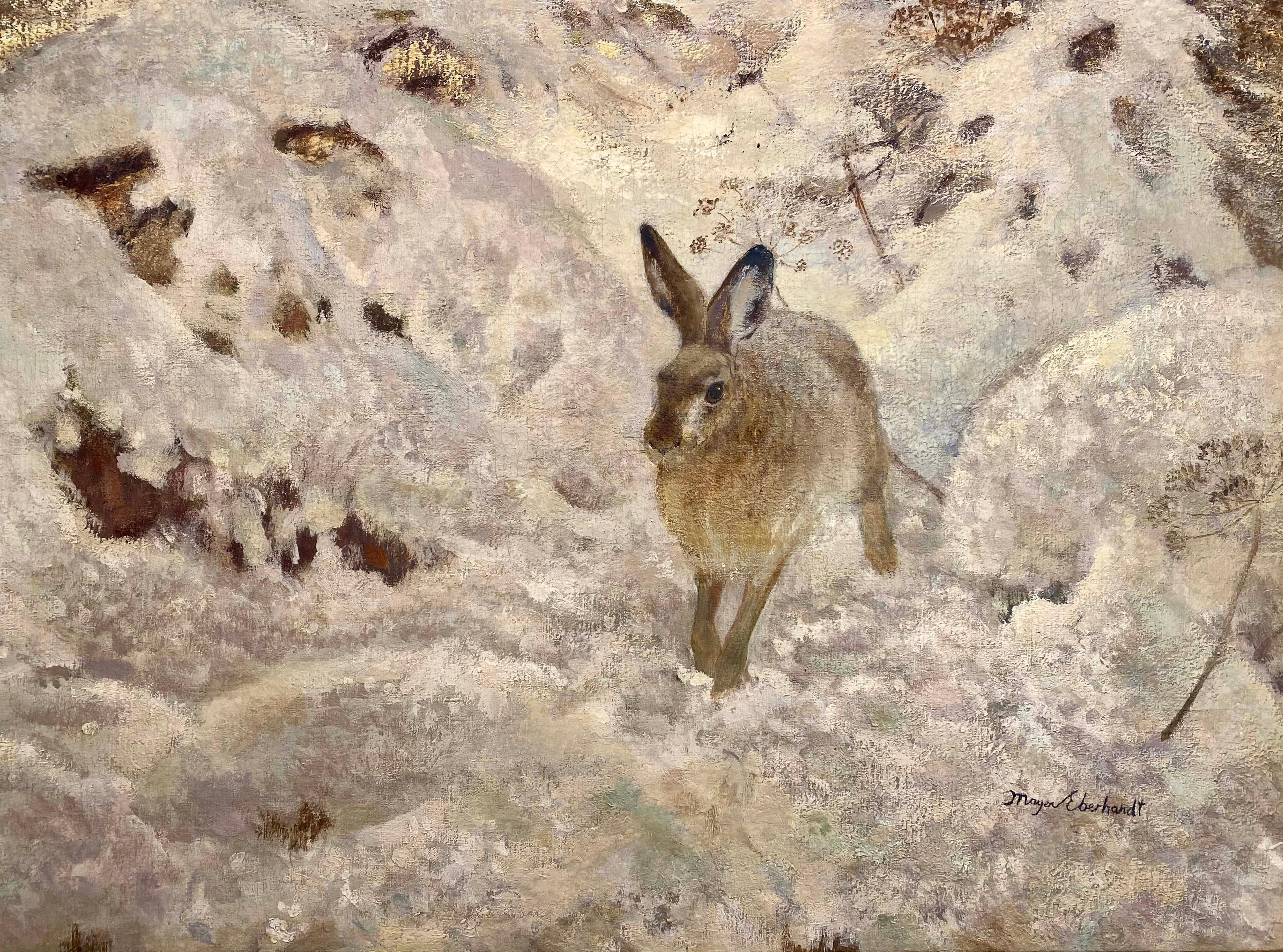 'Hare in the Snow' by Kurt Meyer-Eberhardt (Leipzig 1895 – 1977 Munich) For Sale 1