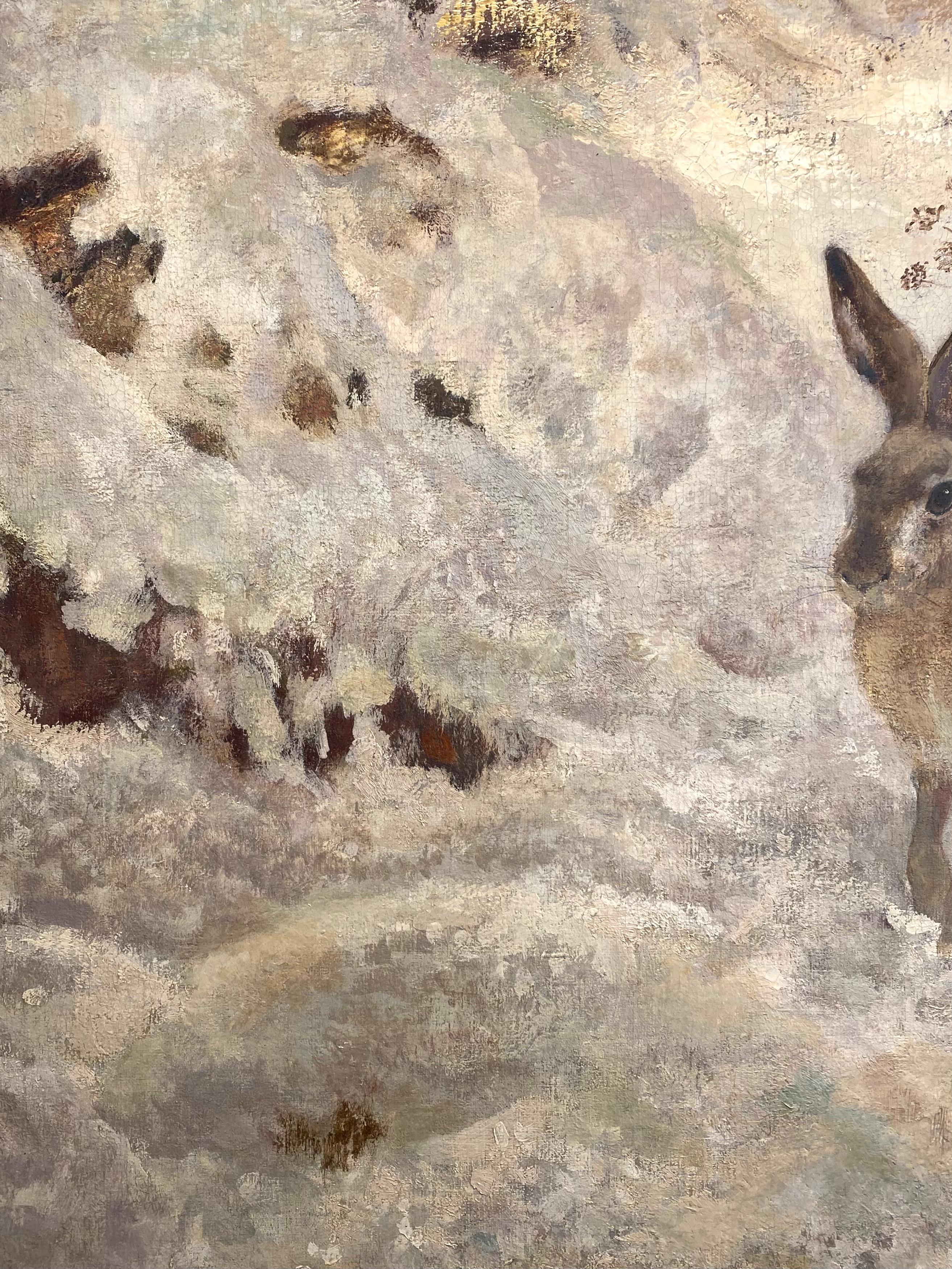 'Hare in the Snow' by Kurt Meyer-Eberhardt (Leipzig 1895 – 1977 Munich) For Sale 4