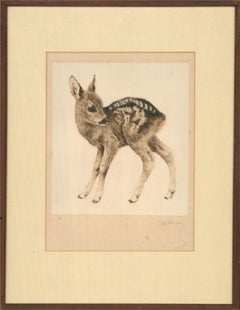 Kurt Meyer-Eberhardt (1895-1977) - 1923 Etching, The Little Fawn