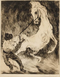 Kurt Meyer-Eberhardt (1895-1977) - Framed Etching, Taming the Stallion