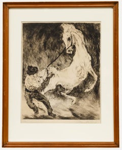 Kurt Meyer-Eberhardt (1895-1977) - Framed Etching, Taming the Stallion
