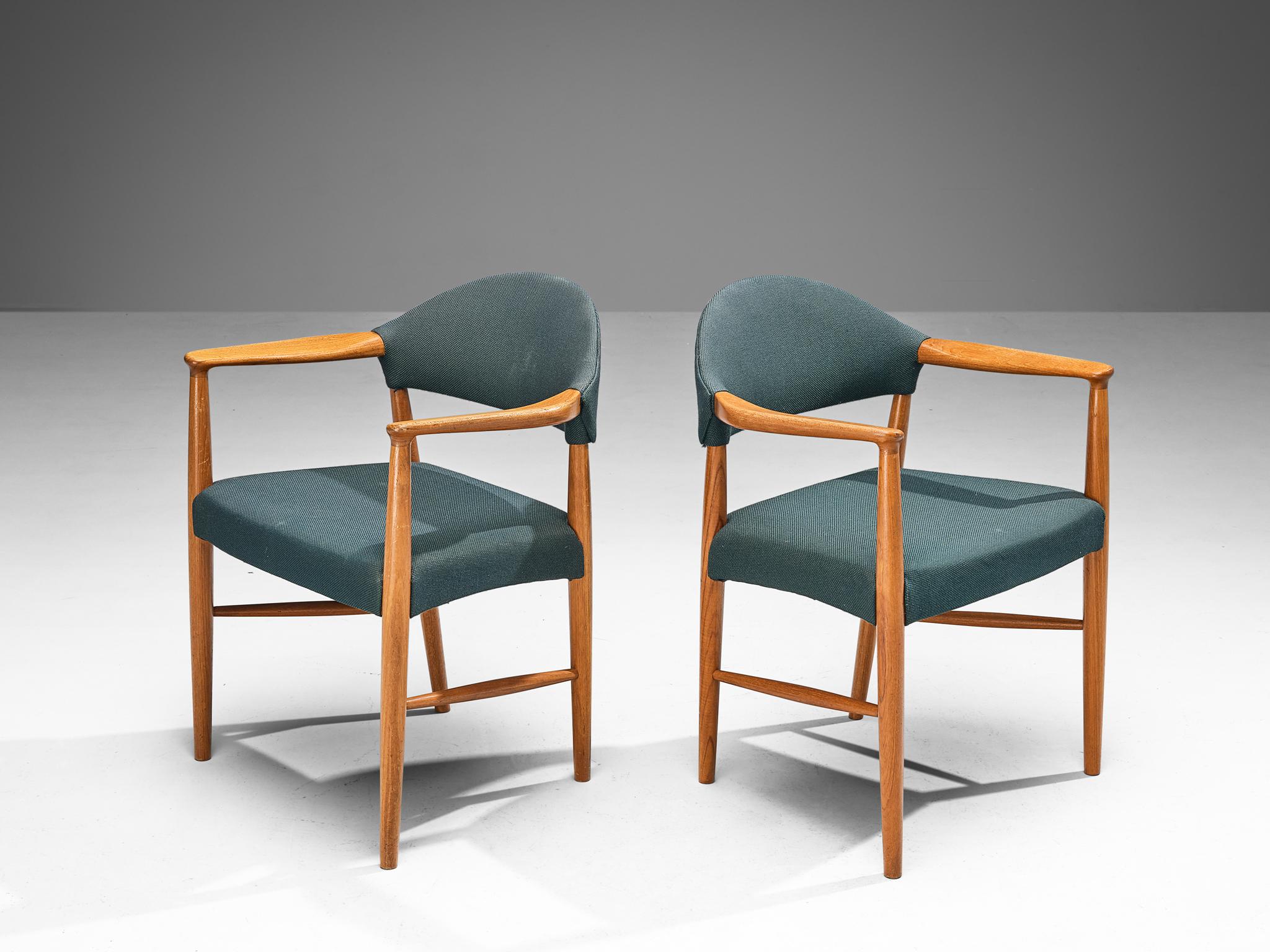 Scandinavian Modern Kurt Olsen for Slagelse Møbelfabrik Set of Four Armchairs in Teak  For Sale