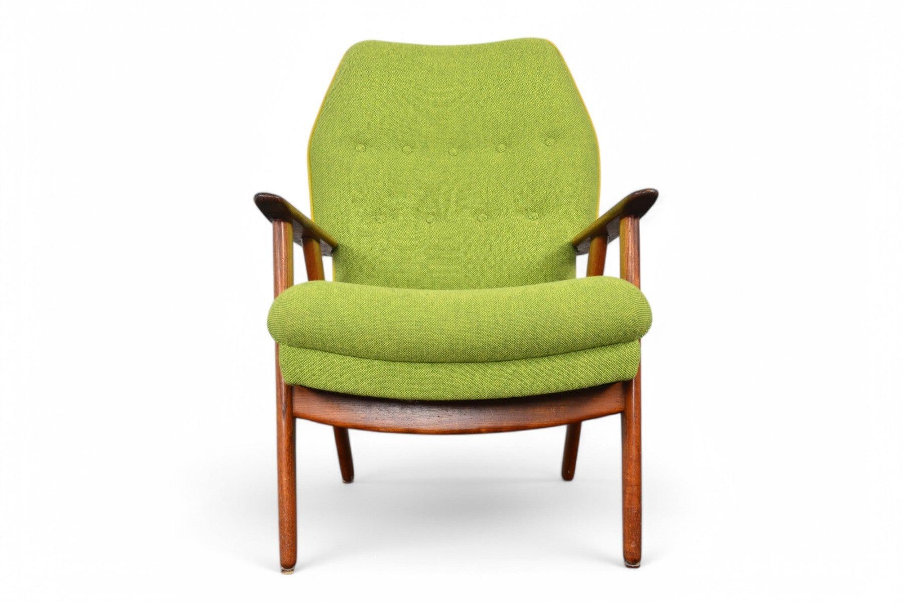 Chaise longue Highback de Kurt Olsen en teck en vente 4