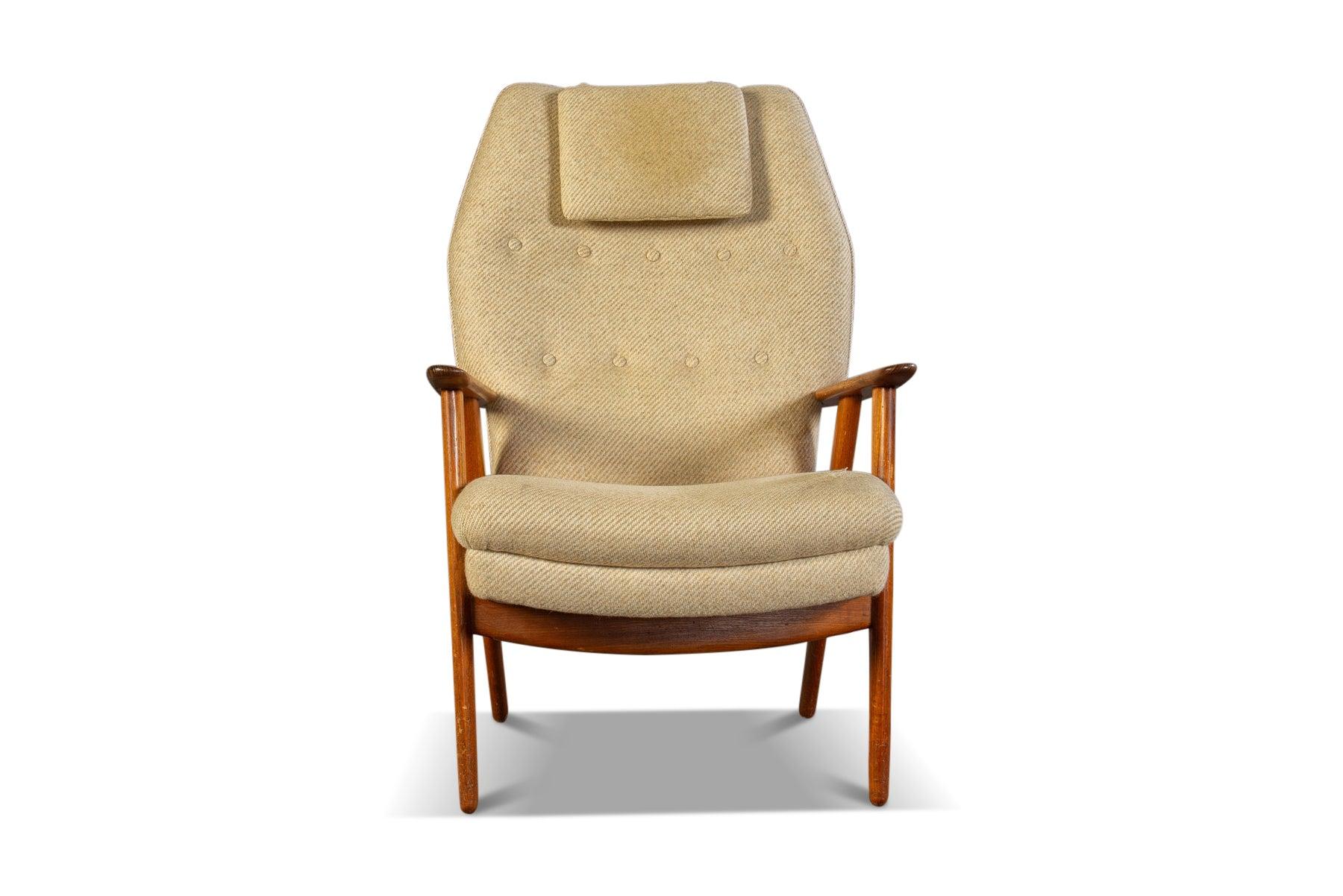 Other Kurt Olsen Danish Modern Highback Lounge Chair in Teak For Sale