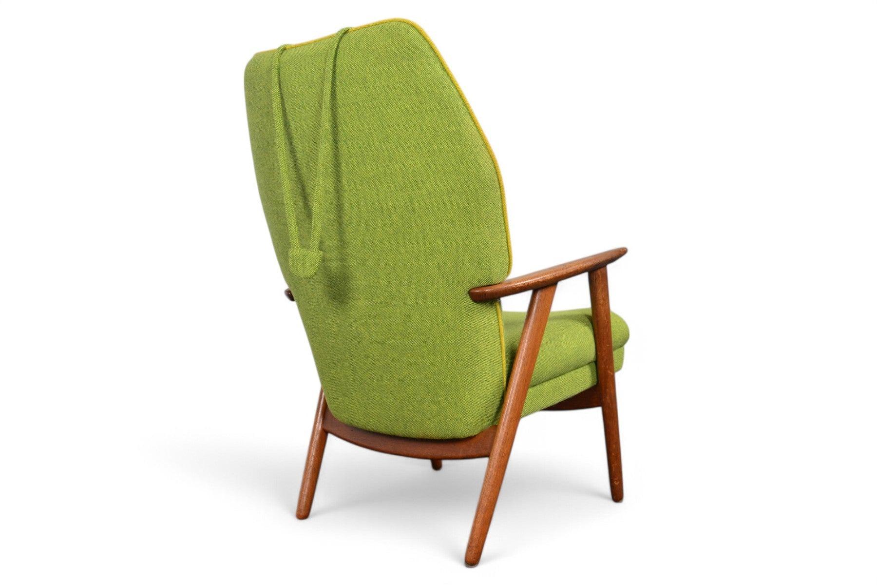 Danois Chaise longue Highback de Kurt Olsen en teck en vente