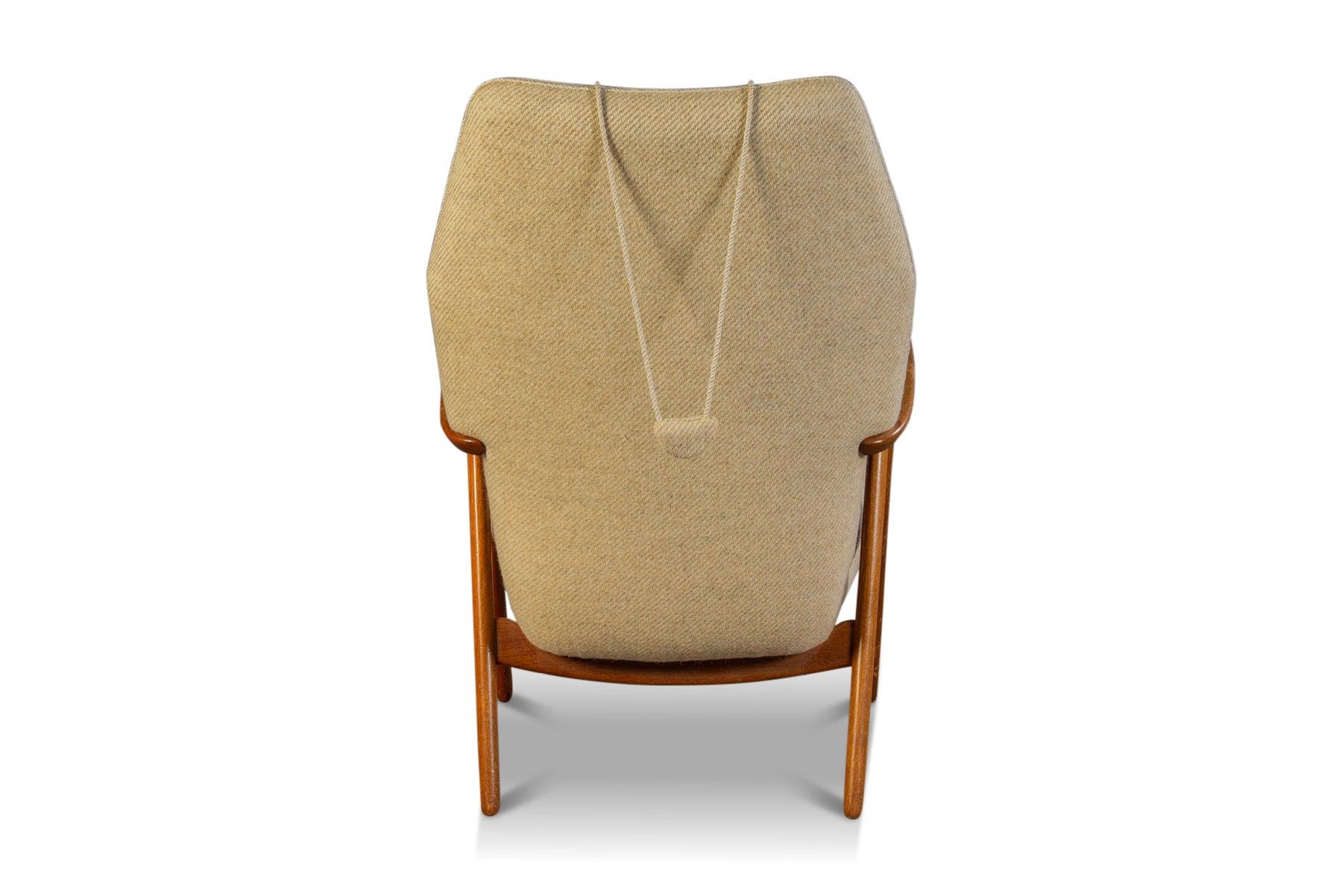 Kurt Olsen Danish Modern Highback Lounge Chair in Teak In Excellent Condition For Sale In Berkeley, CA