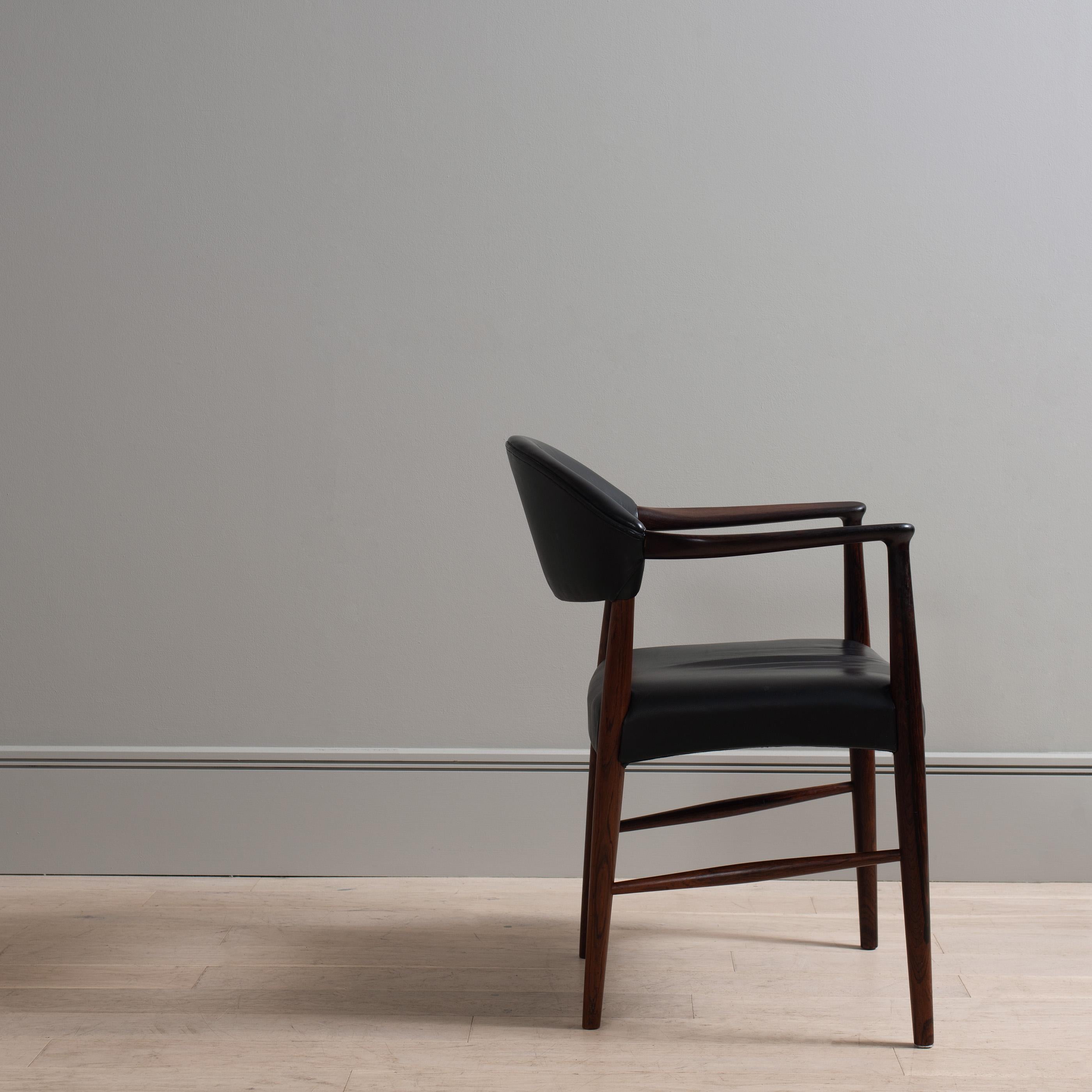  Kurt Olsen Leather Chair For Sale 4