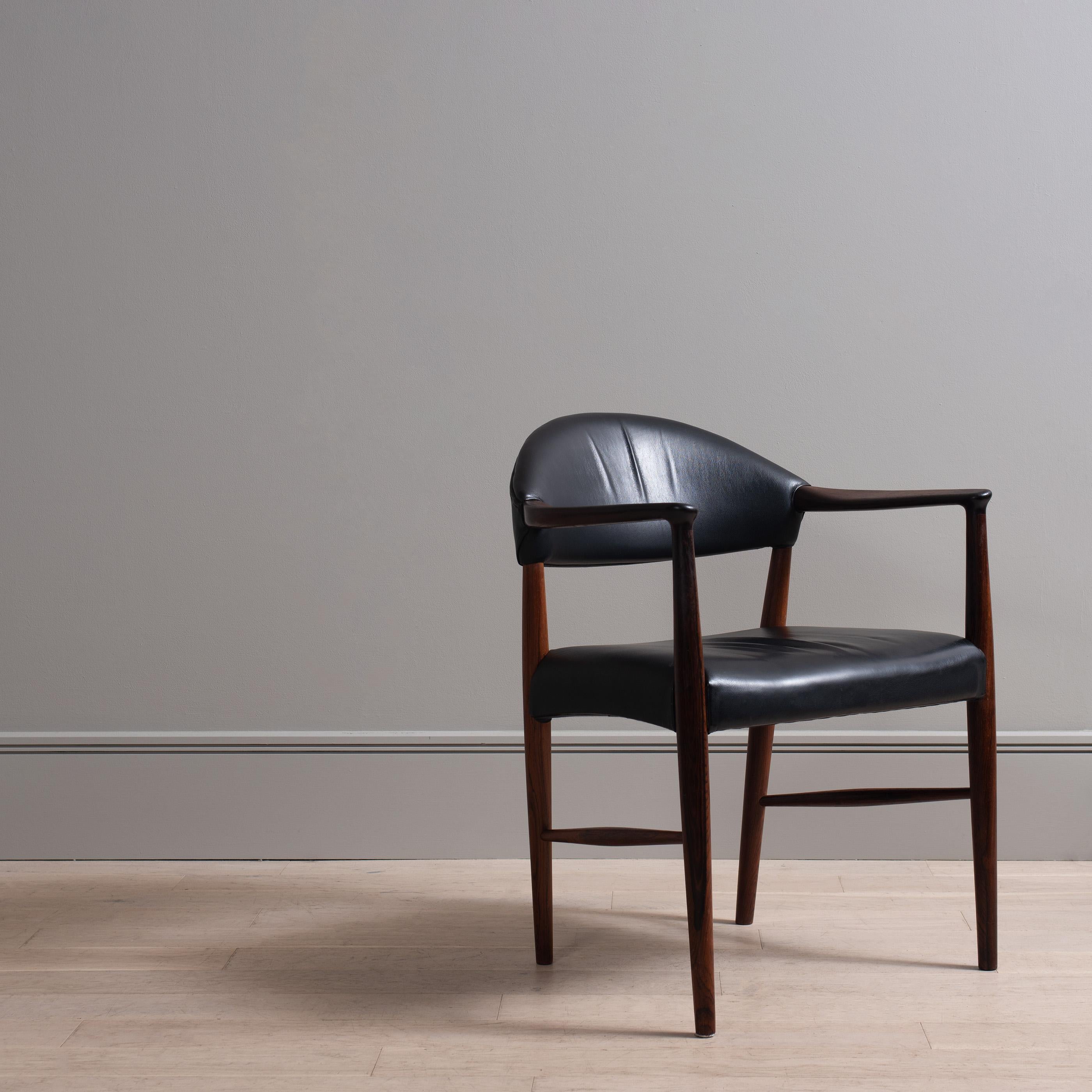 Danish  Kurt Olsen Leather Chair